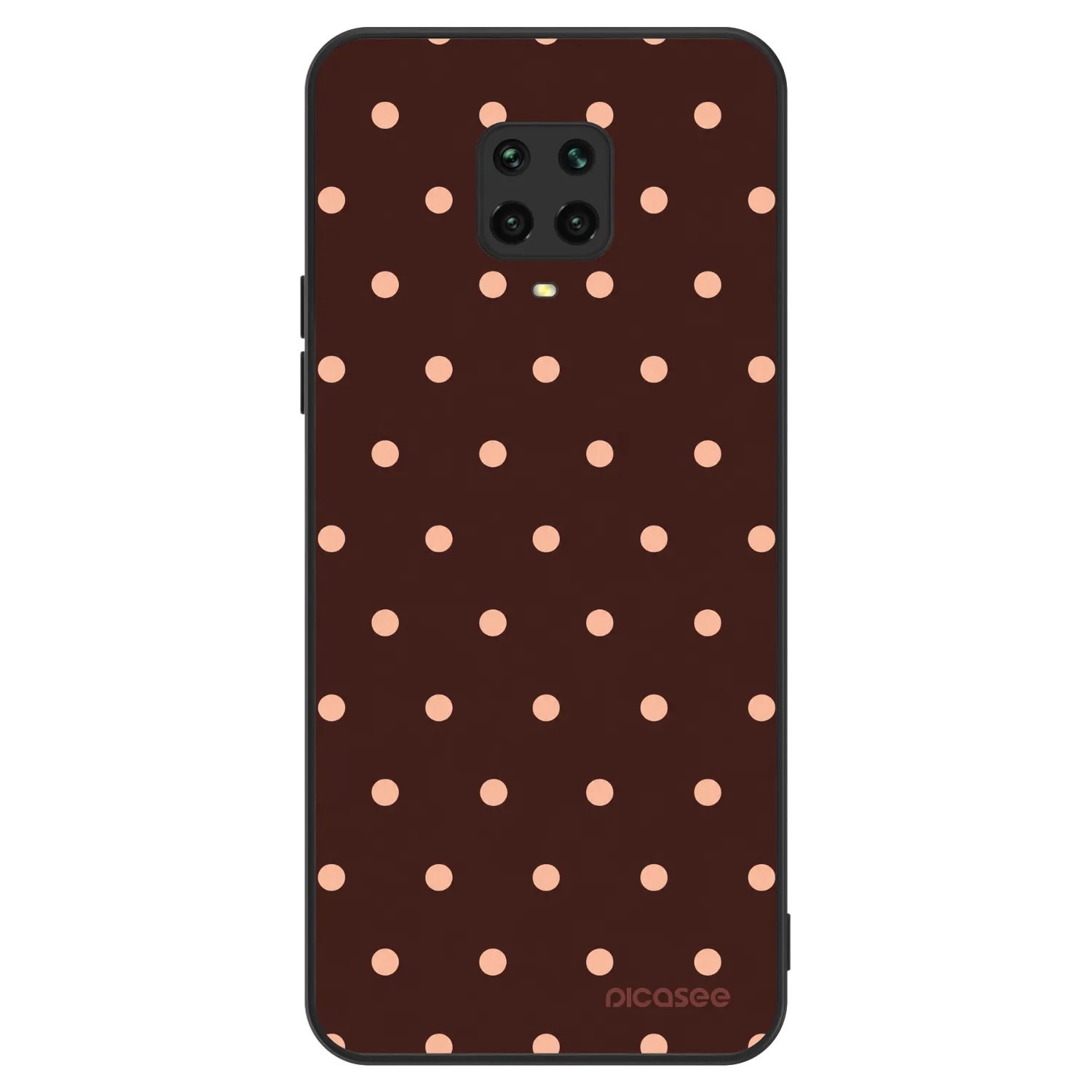 Picasee ULTIMATE CASE Xiaomi Redmi Note 9S - készülékre - Peach Dots & Chocolate
