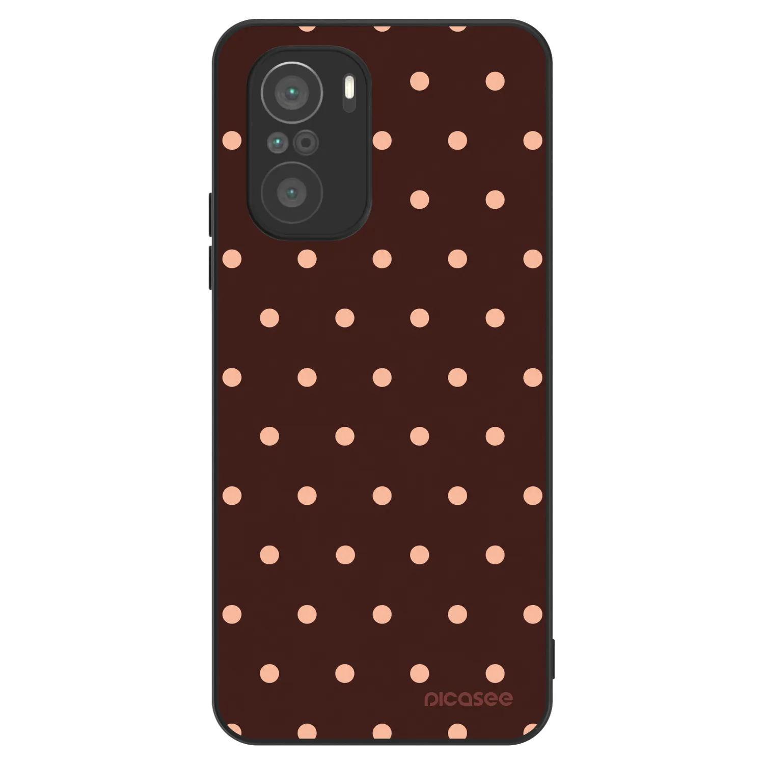 Picasee ULTIMATE CASE Xiaomi Poco F3 - készülékre - Peach Dots & Chocolate
