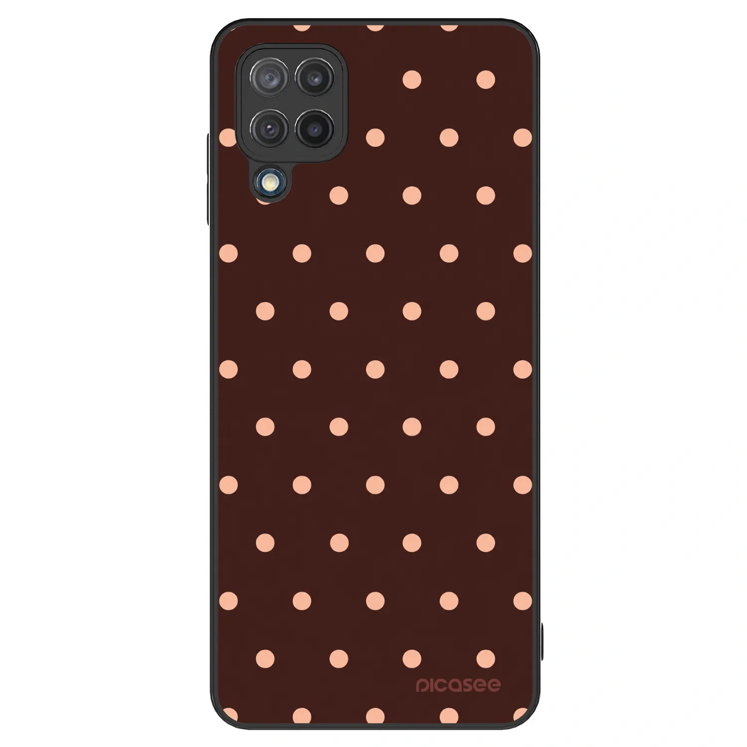Picasee ULTIMATE CASE Samsung Galaxy M12 M127F - készülékre - Peach Dots & Chocolate