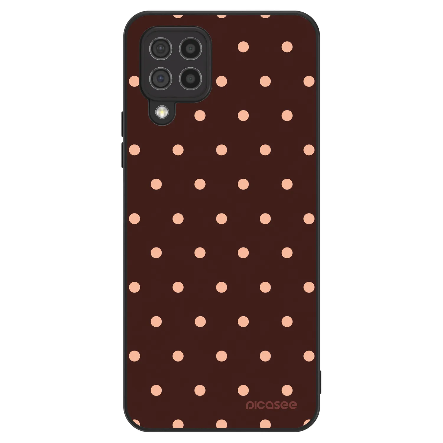 Picasee ULTIMATE CASE Samsung Galaxy A22 A225F 4G - készülékre - Peach Dots & Chocolate