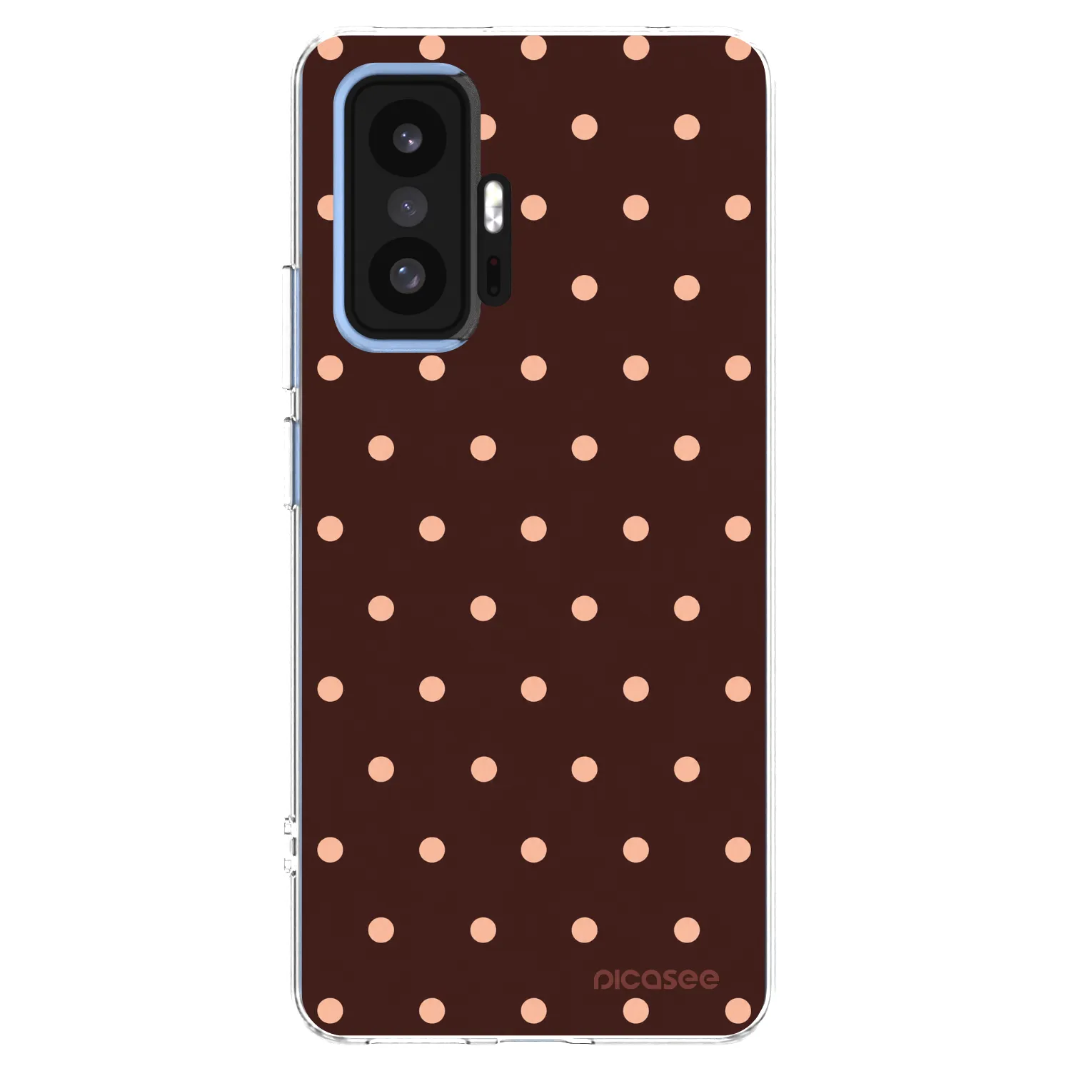 Picasee átlátszó szilikon tok az alábbi mobiltelefonokra Xiaomi 11T Pro - Peach Dots & Chocolate