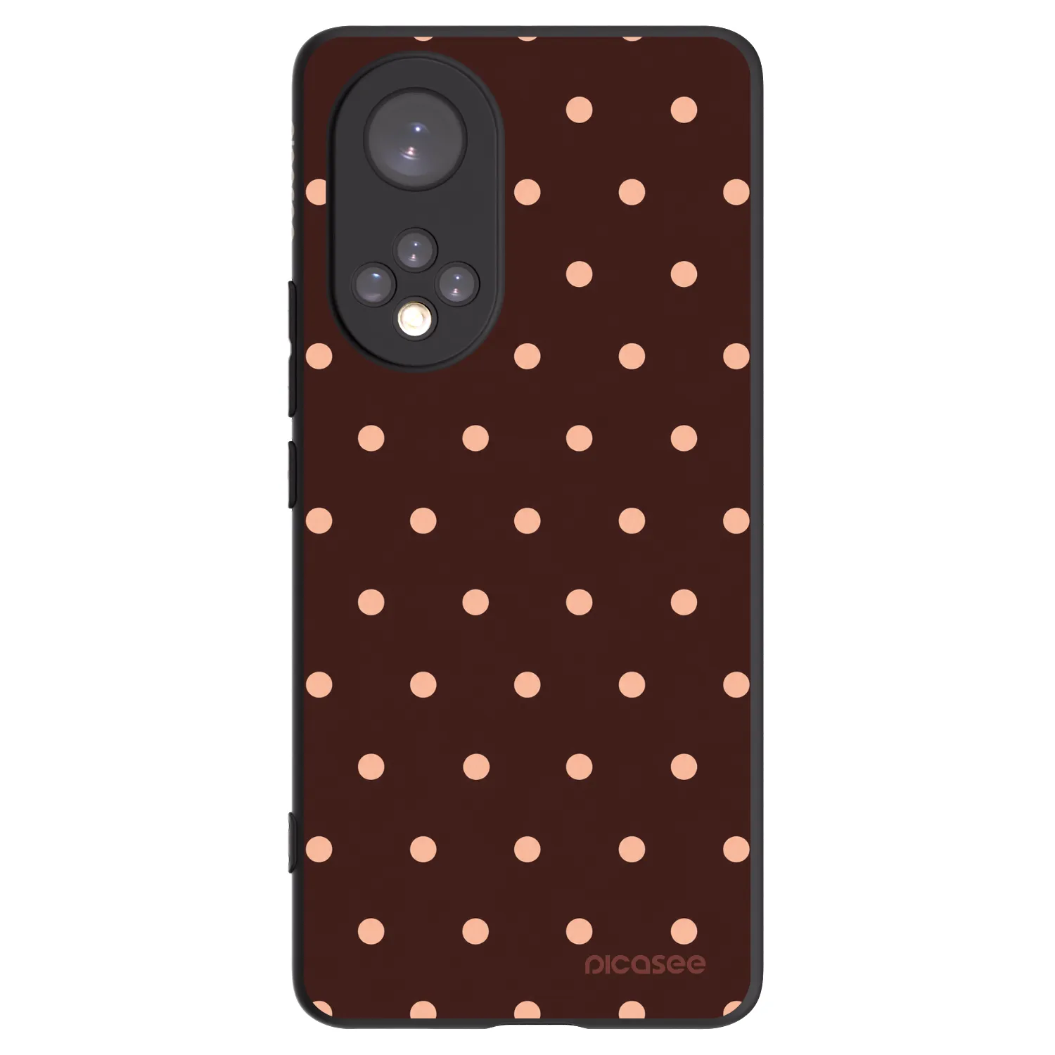 Picasee fekete szilikon tok az alábbi mobiltelefonokra Huawei Nova 9 - Peach Dots & Chocolate