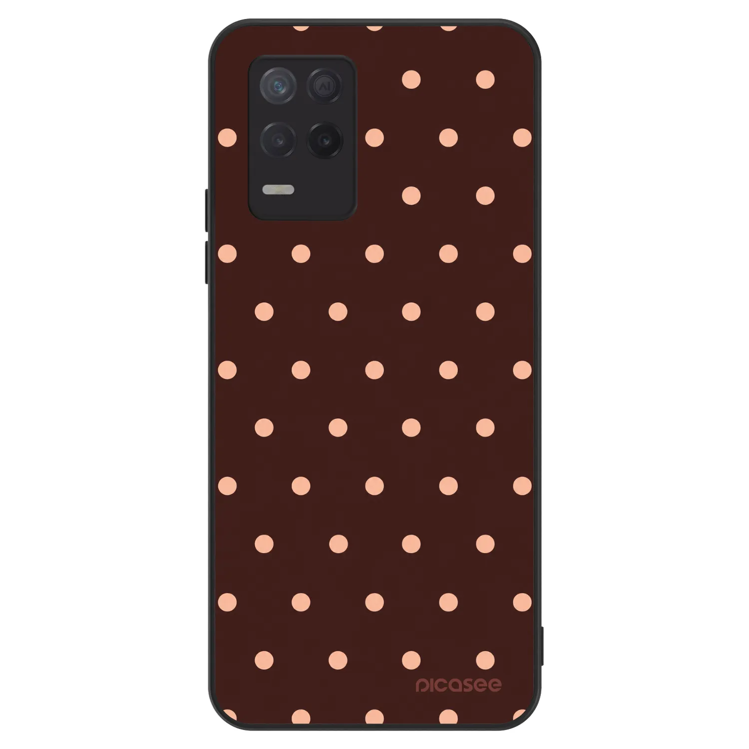 Picasee ULTIMATE CASE Realme 8 5G - készülékre - Peach Dots & Chocolate