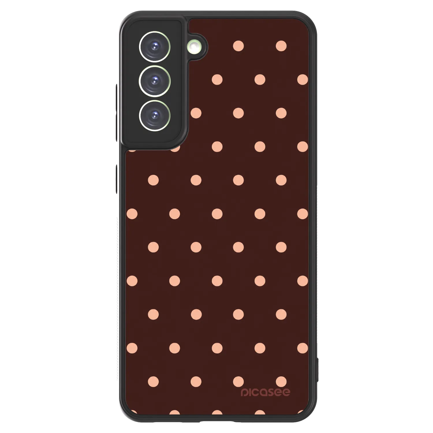 Picasee ULTIMATE CASE Samsung Galaxy S21 FE 5G - készülékre - Peach Dots & Chocolate