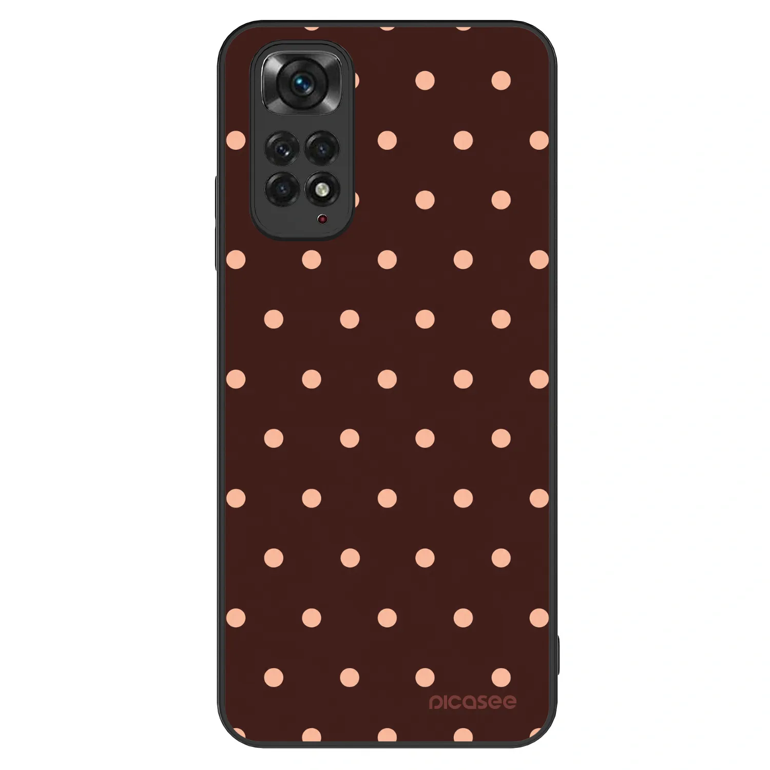 Picasee ULTIMATE CASE Xiaomi Redmi Note 11 - készülékre - Peach Dots & Chocolate