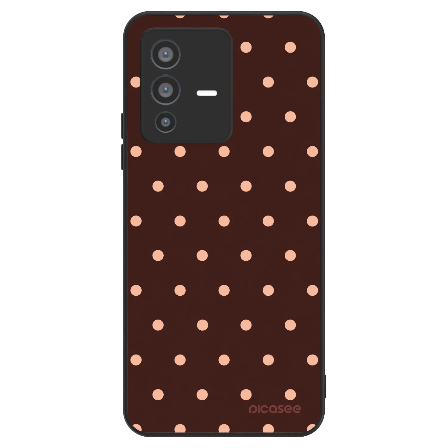 Picasee ULTIMATE CASE Vivo V23 5G - készülékre - Peach Dots & Chocolate