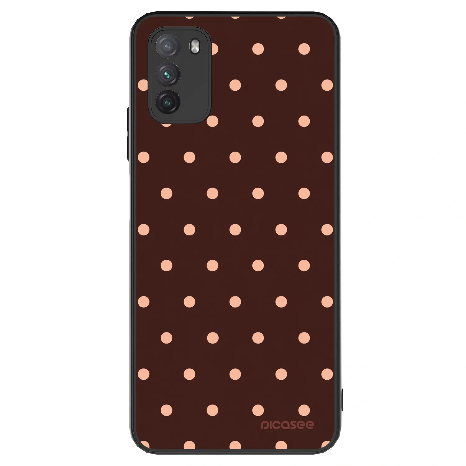 Picasee ULTIMATE CASE Xiaomi Poco M3 - készülékre - Peach Dots & Chocolate