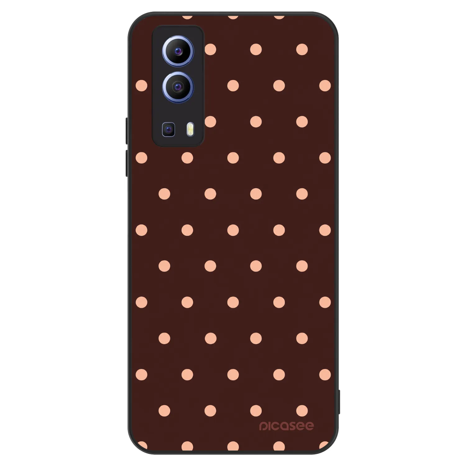 Picasee ULTIMATE CASE Vivo Y52 5G - készülékre - Peach Dots & Chocolate