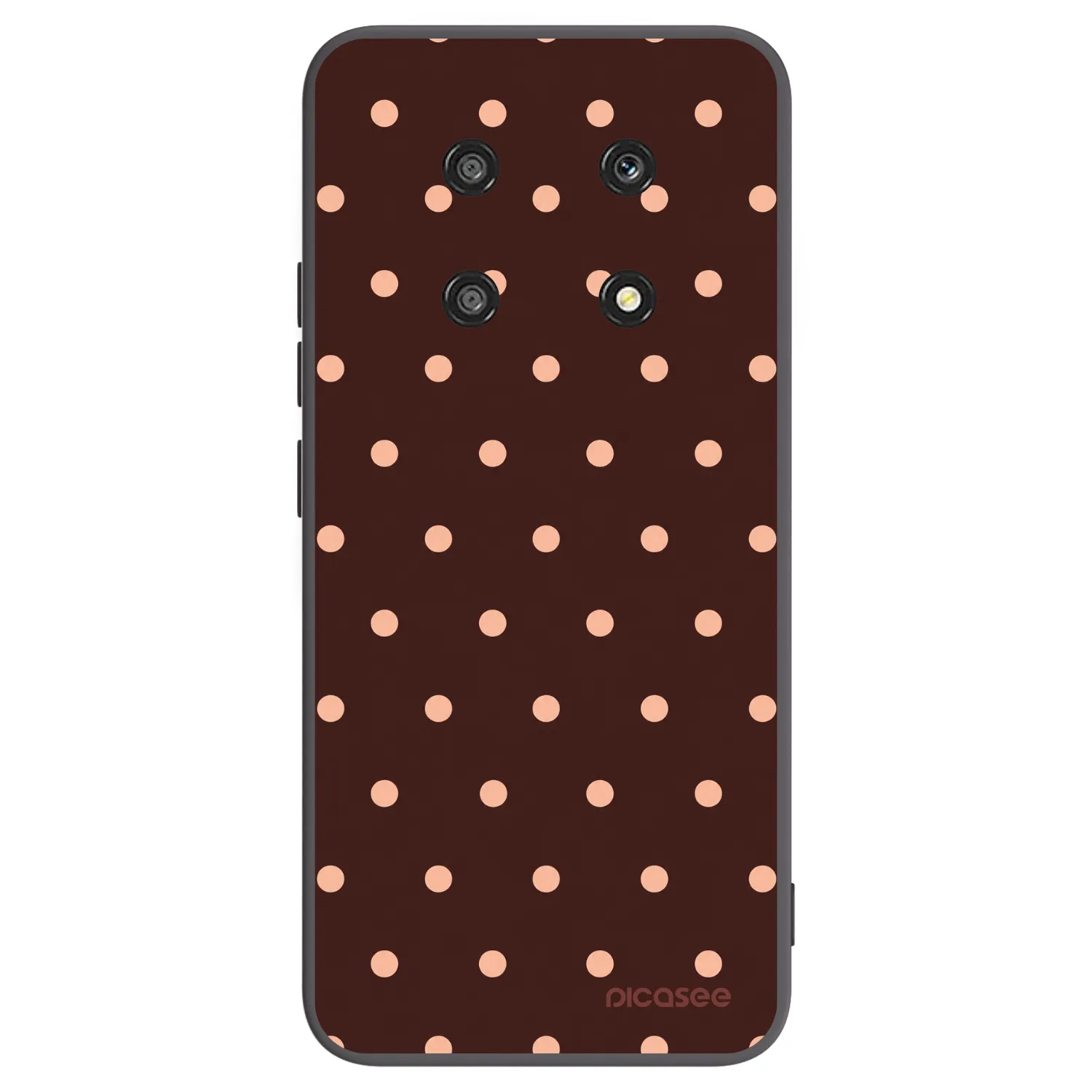 Picasee fekete szilikon tok az alábbi mobiltelefonokra Honor Magic4 Lite 5G - Peach Dots & Chocolate