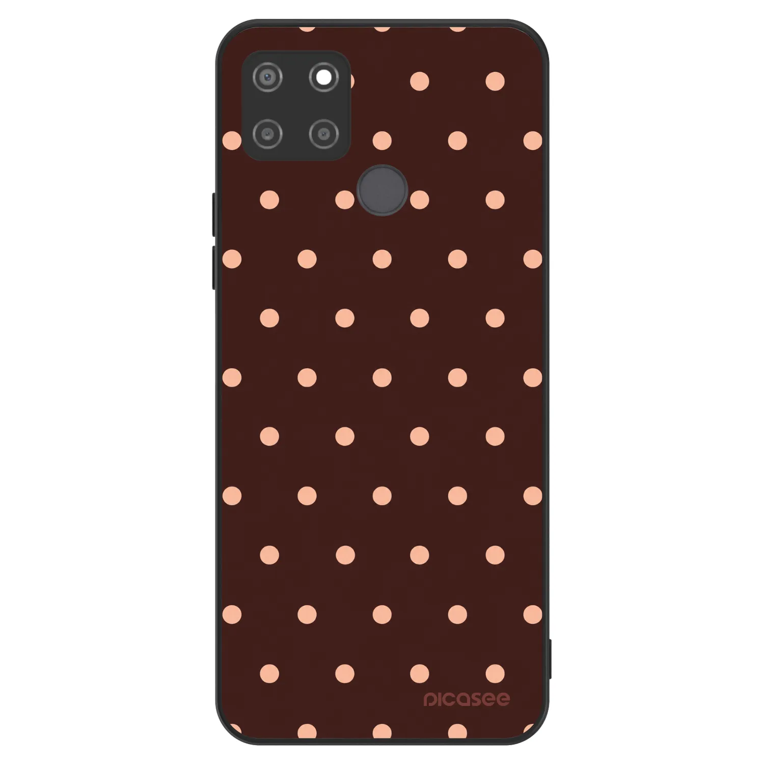 Picasee ULTIMATE CASE Realme C21Y - készülékre - Peach Dots & Chocolate