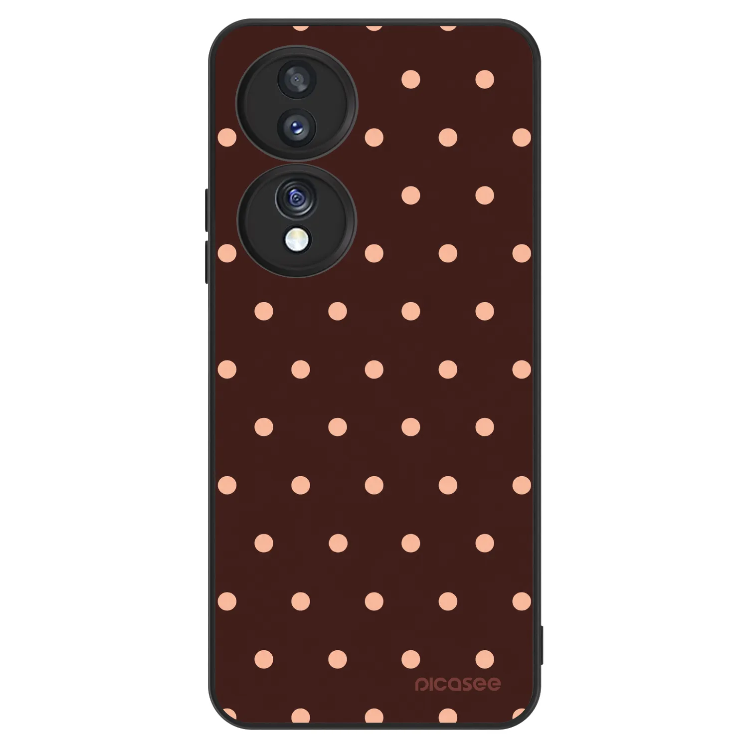 Picasee ULTIMATE CASE Honor 70 - készülékre - Peach Dots & Chocolate