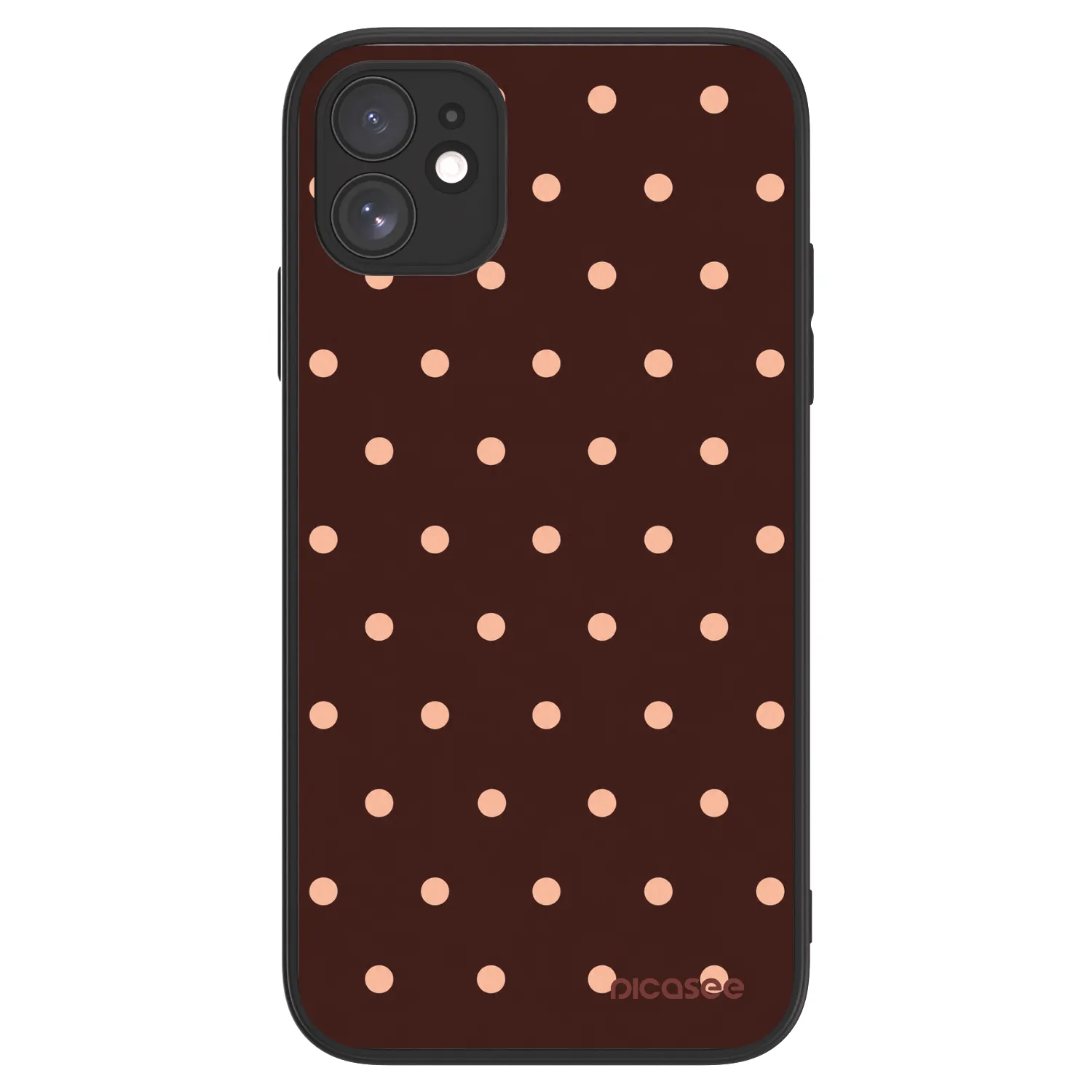 Picasee ULTIMATE CASE MagSafe Apple iPhone 11 - készülékre - Peach Dots & Chocolate