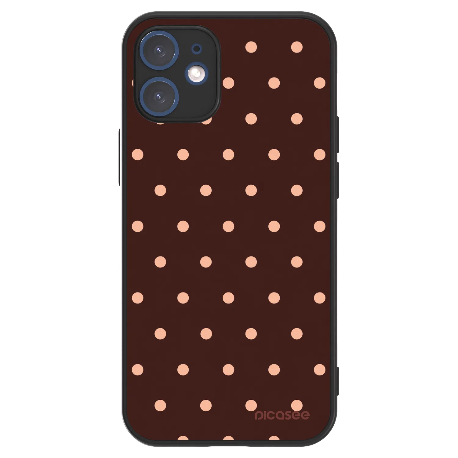 Picasee ULTIMATE CASE MagSafe Apple iPhone 12 mini - készülékre - Peach Dots & Chocolate
