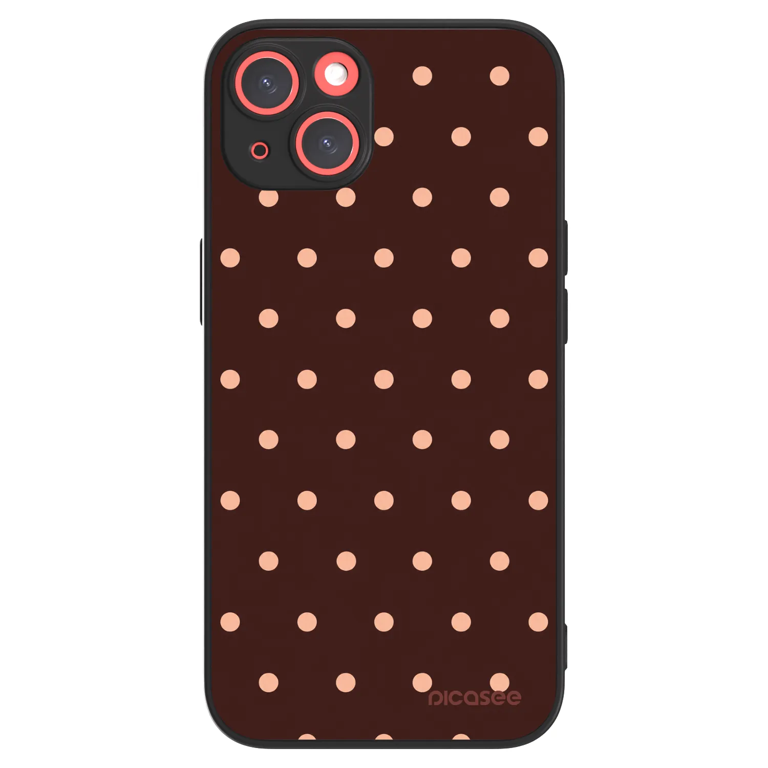 Picasee ULTIMATE CASE MagSafe Apple iPhone 13 - készülékre - Peach Dots & Chocolate