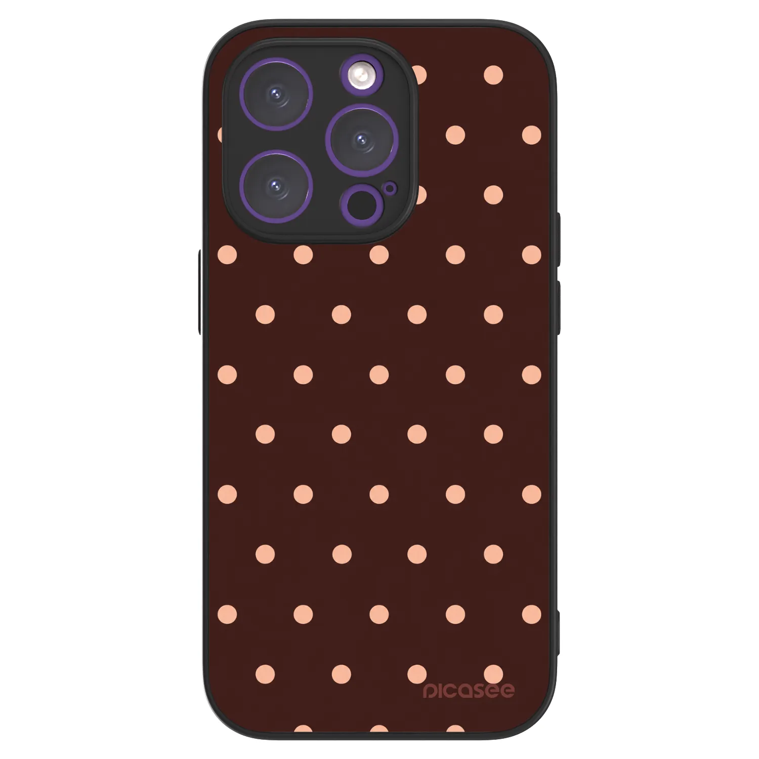 Picasee ULTIMATE CASE MagSafe Apple iPhone 14 Pro - készülékre - Peach Dots & Chocolate