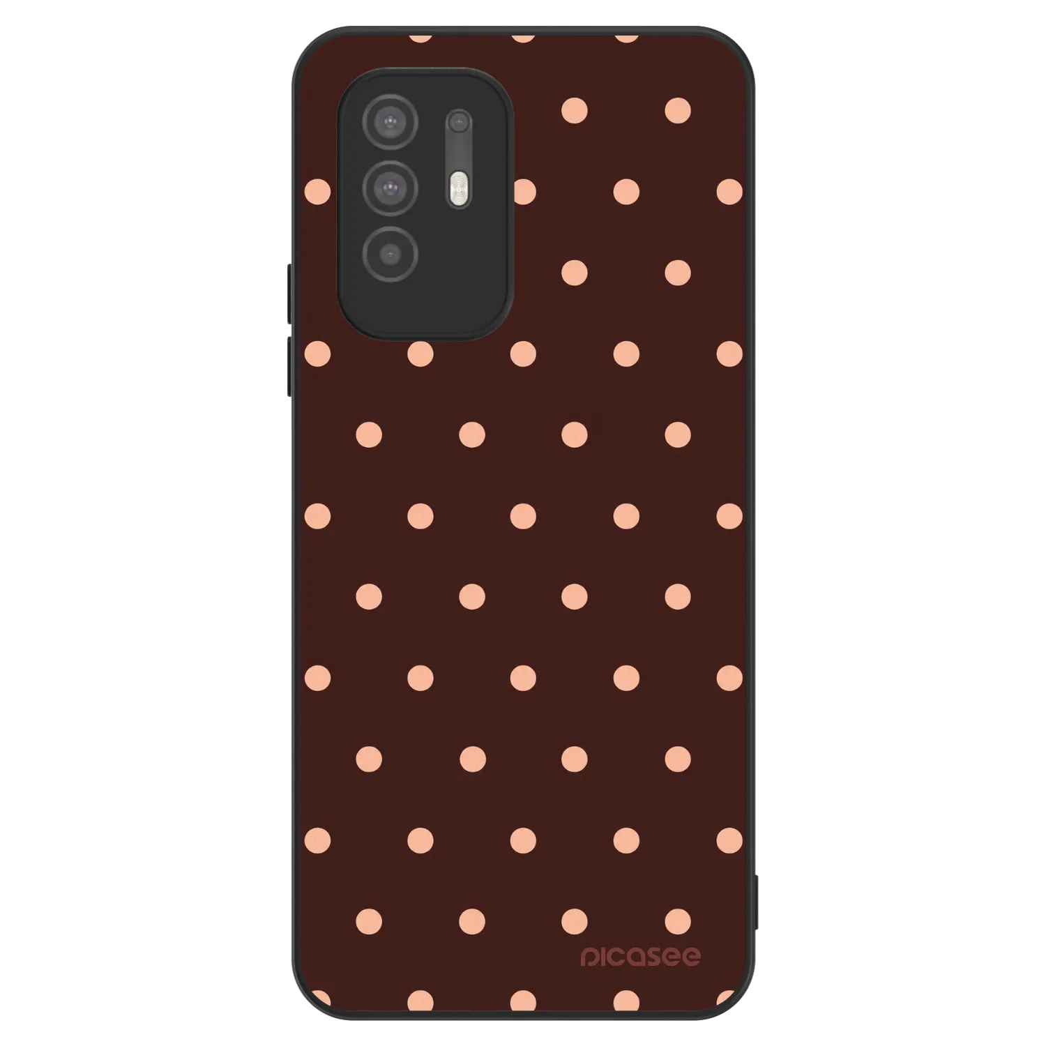 Picasee ULTIMATE CASE OPPO A94 5G - készülékre - Peach Dots & Chocolate