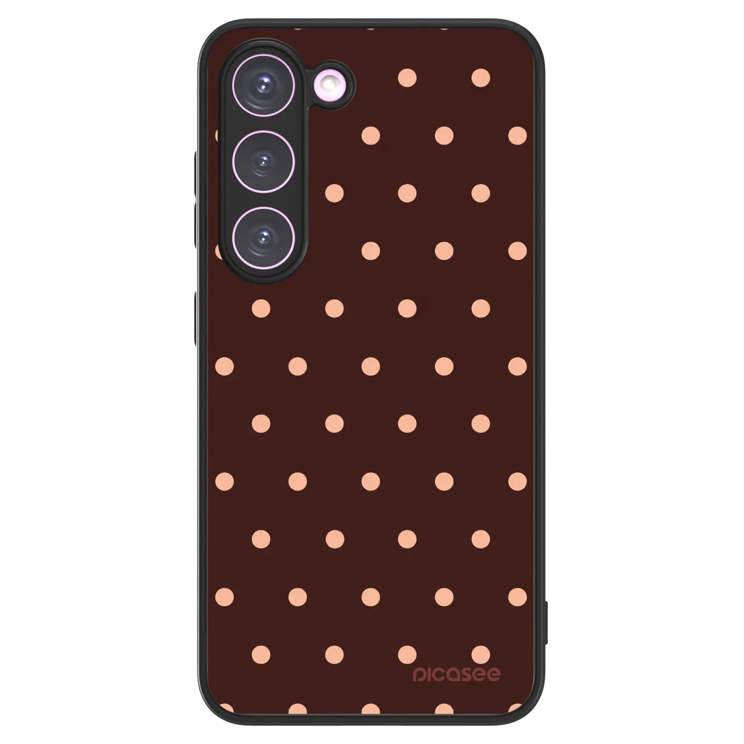 Picasee ULTIMATE CASE Samsung Galaxy S23 5G - készülékre - Peach Dots & Chocolate