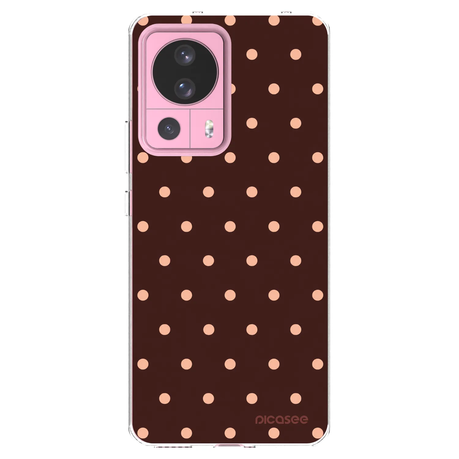 Picasee átlátszó szilikon tok az alábbi mobiltelefonokra Xiaomi 13 Lite - Peach Dots & Chocolate