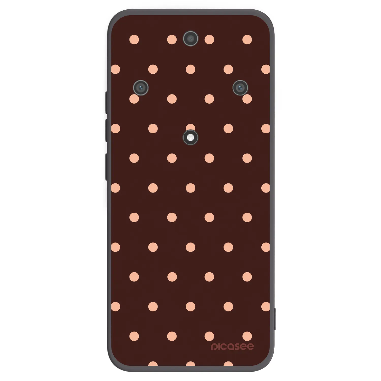 Picasee fekete szilikon tok az alábbi mobiltelefonokra Honor Magic5 Lite 5G - Peach Dots & Chocolate