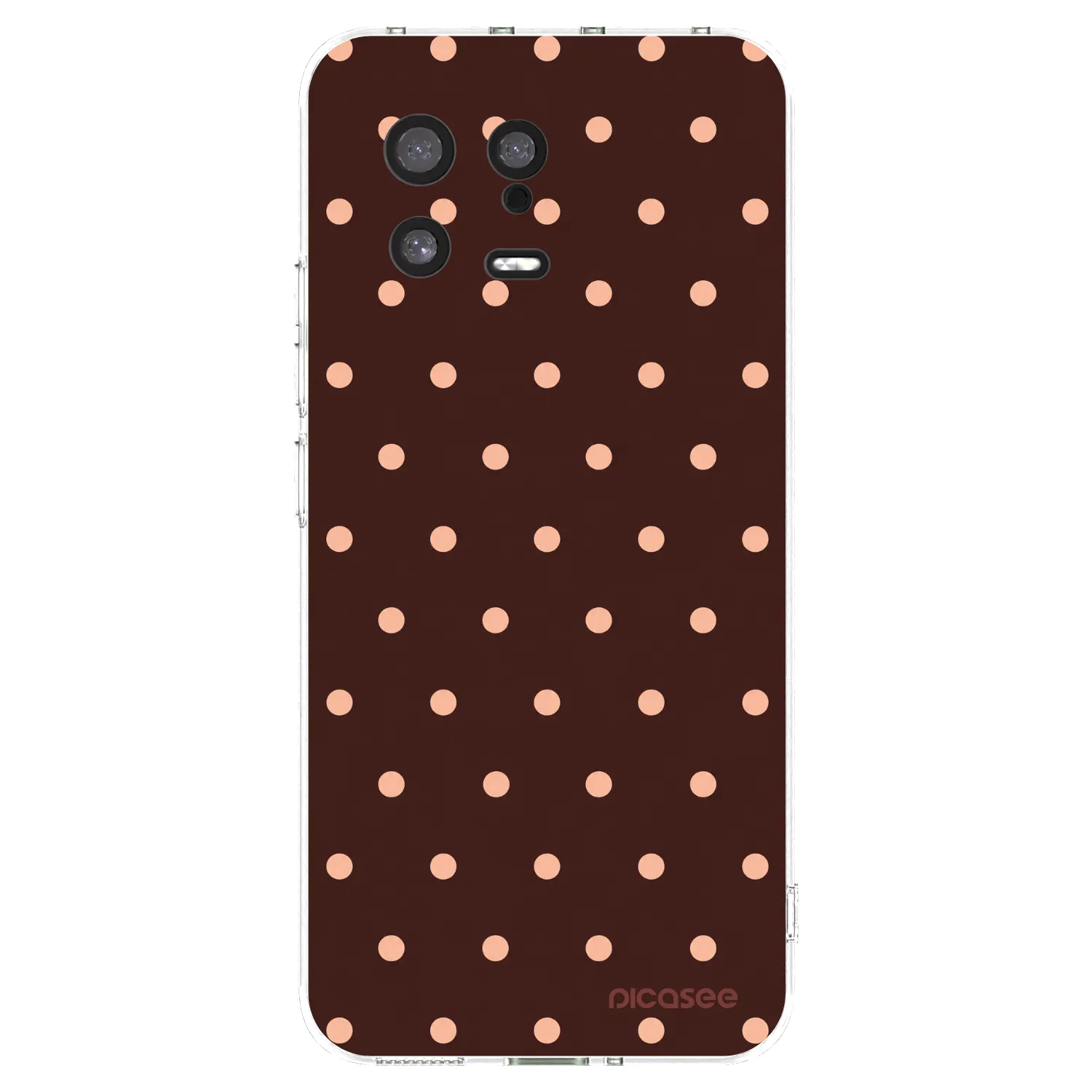 Picasee átlátszó szilikon tok az alábbi mobiltelefonokra Xiaomi 13 - Peach Dots & Chocolate