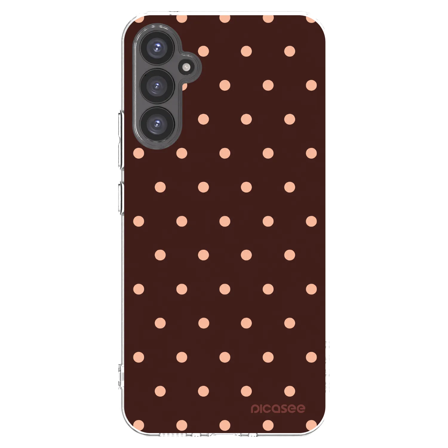 Picasee átlátszó szilikon tok az alábbi mobiltelefonokra Samsung Galaxy A34 5G A346B - Peach Dots & Chocolate