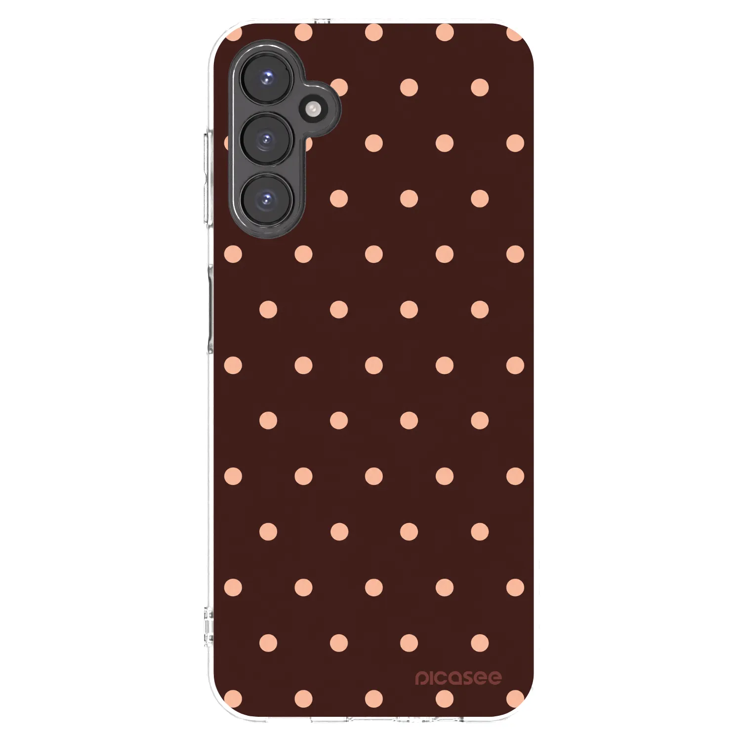 Picasee átlátszó szilikon tok az alábbi mobiltelefonokra Samsung Galaxy A14 5G A146P - Peach Dots & Chocolate