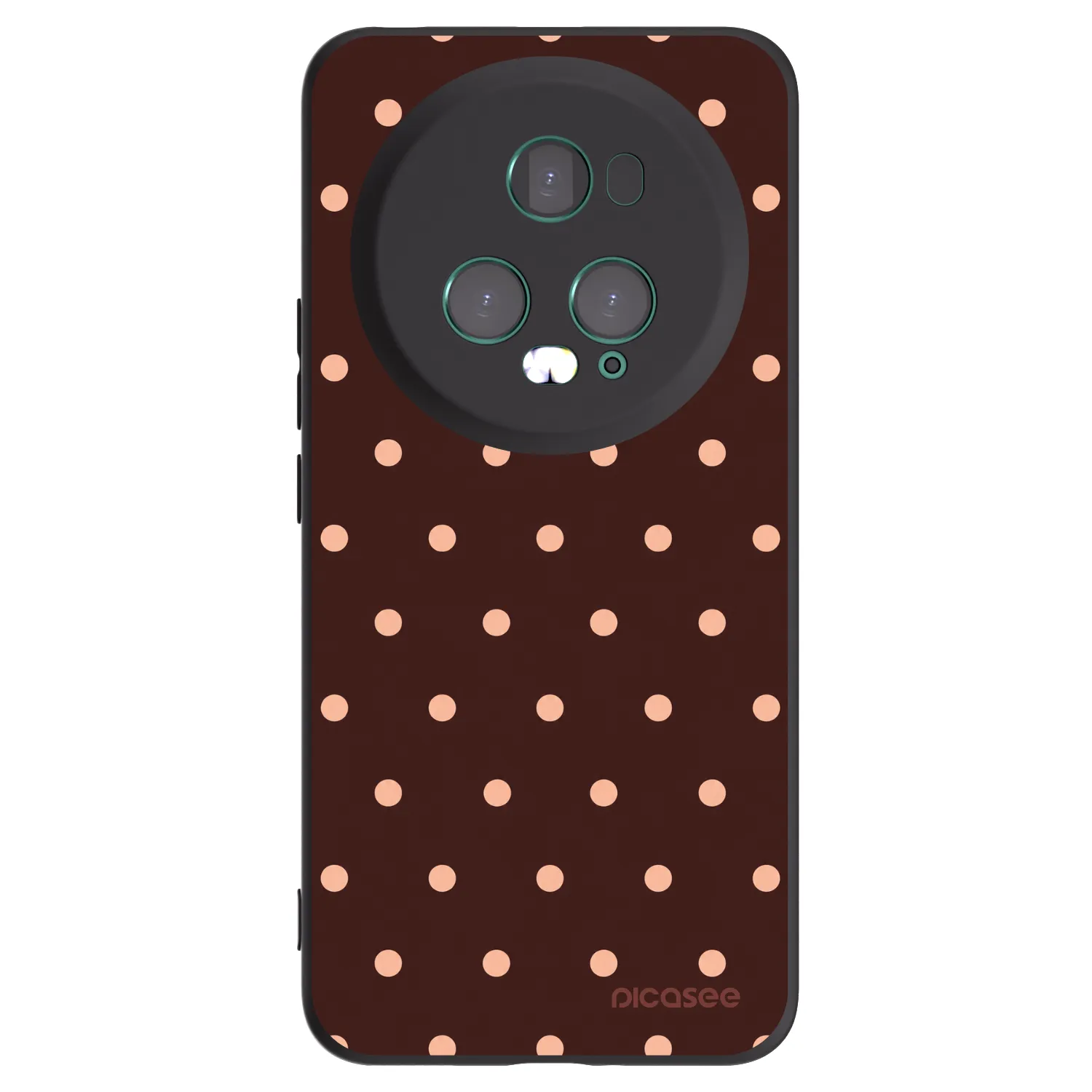 Picasee fekete szilikon tok az alábbi mobiltelefonokra Honor Magic5 Pro - Peach Dots & Chocolate