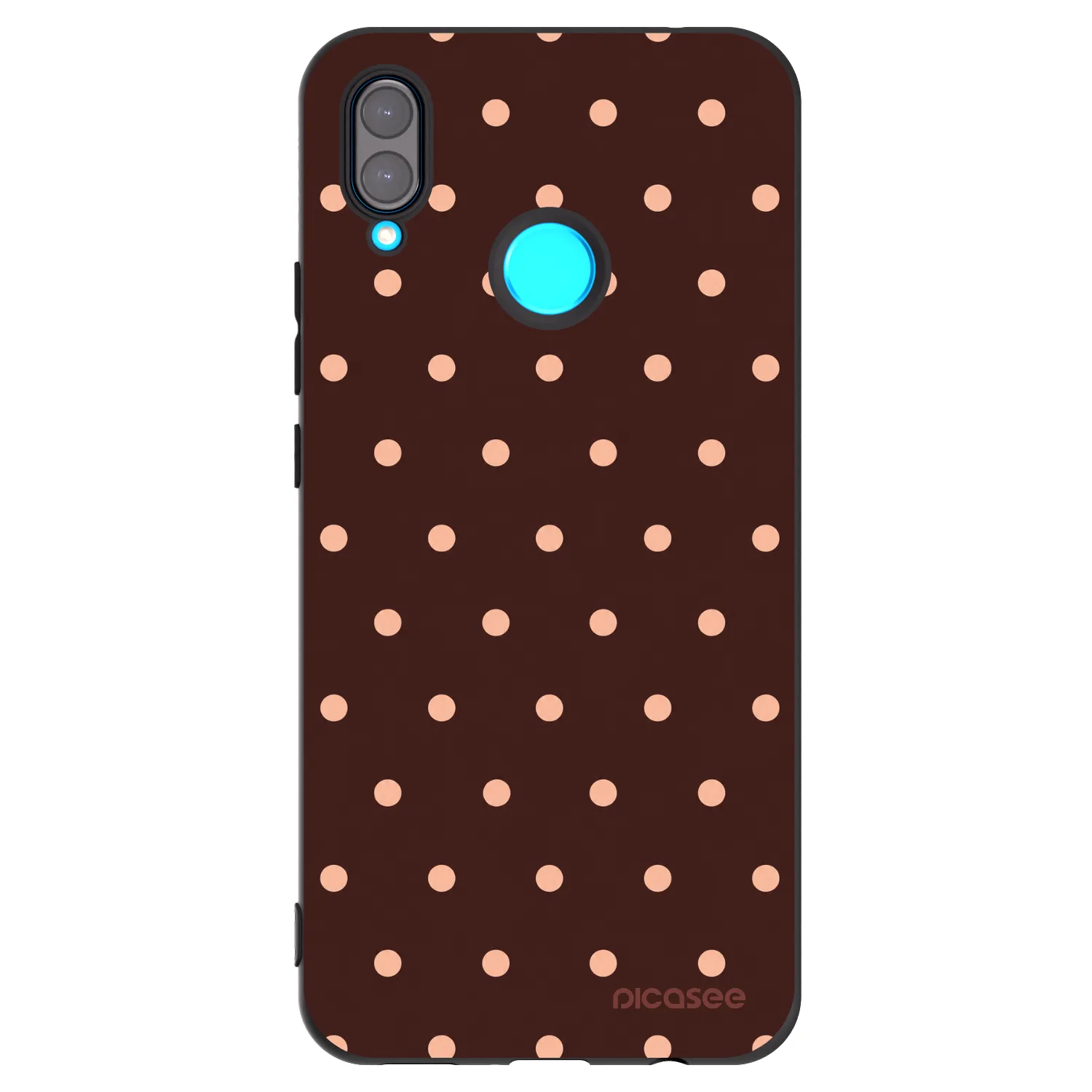 Picasee fekete szilikon tok az alábbi mobiltelefonokra Huawei Nova 3i - Peach Dots & Chocolate