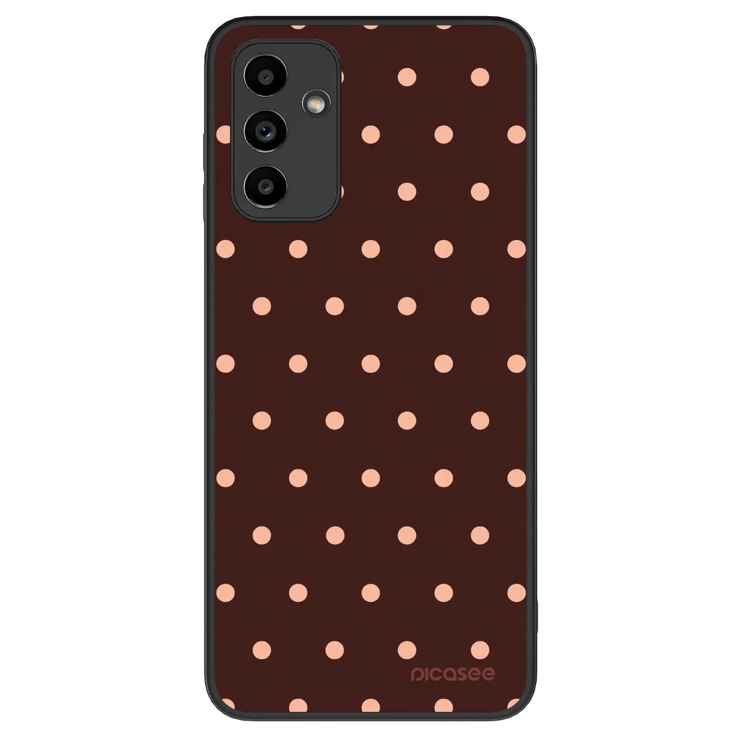 Picasee ULTIMATE CASE Samsung Galaxy A04s A047F - készülékre - Peach Dots & Chocolate