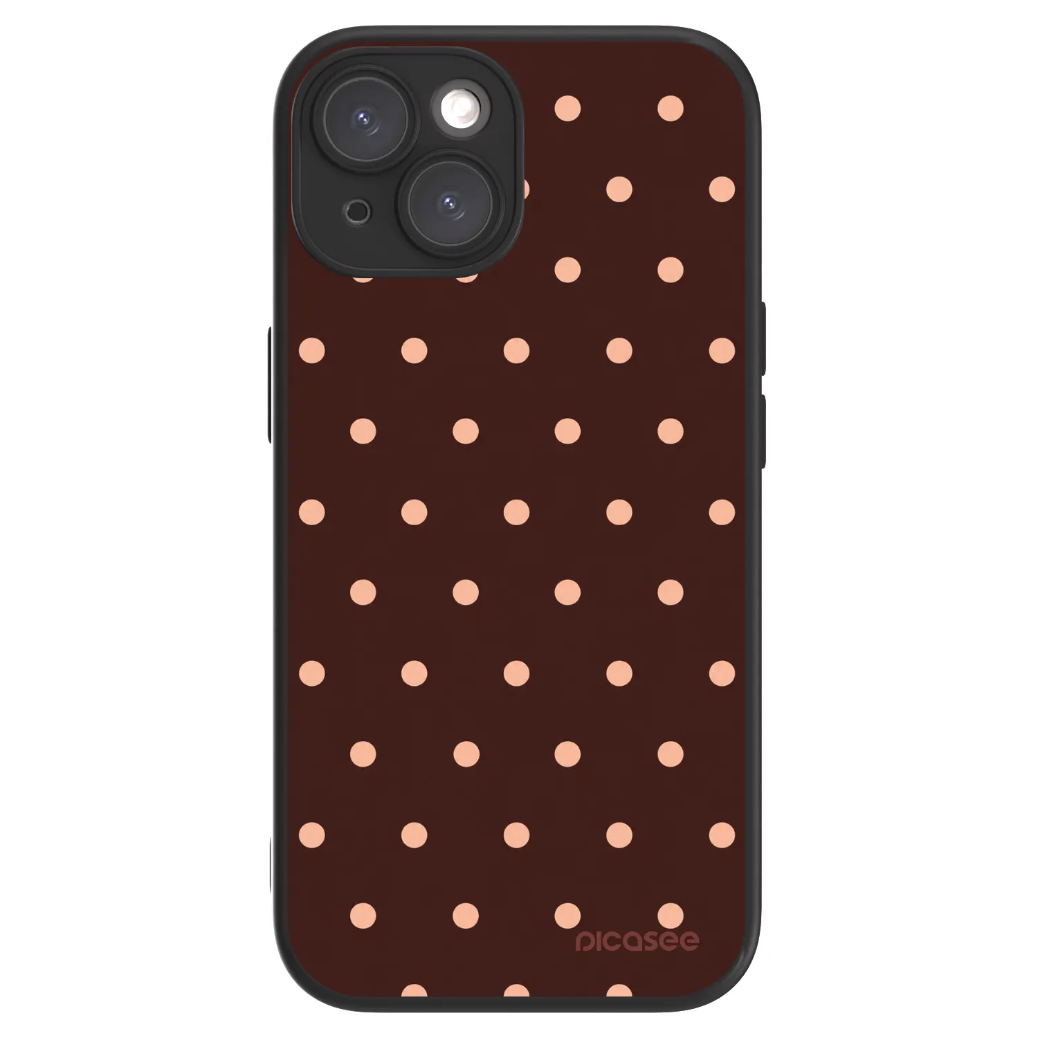 Picasee ULTIMATE CASE MagSafe Apple iPhone 15 - készülékre - Peach Dots & Chocolate