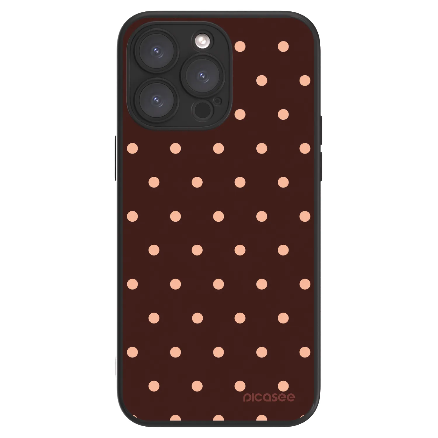 Picasee ULTIMATE CASE Apple iPhone 15 Pro Max - készülékre - Peach Dots & Chocolate