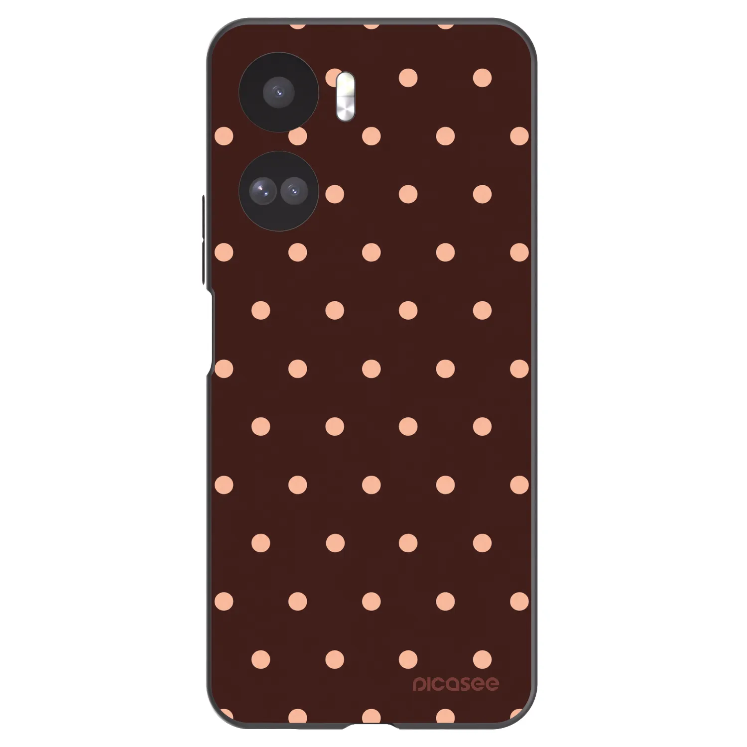 Picasee fekete szilikon tok az alábbi mobiltelefonokra Honor 90 Lite 5G - Peach Dots & Chocolate