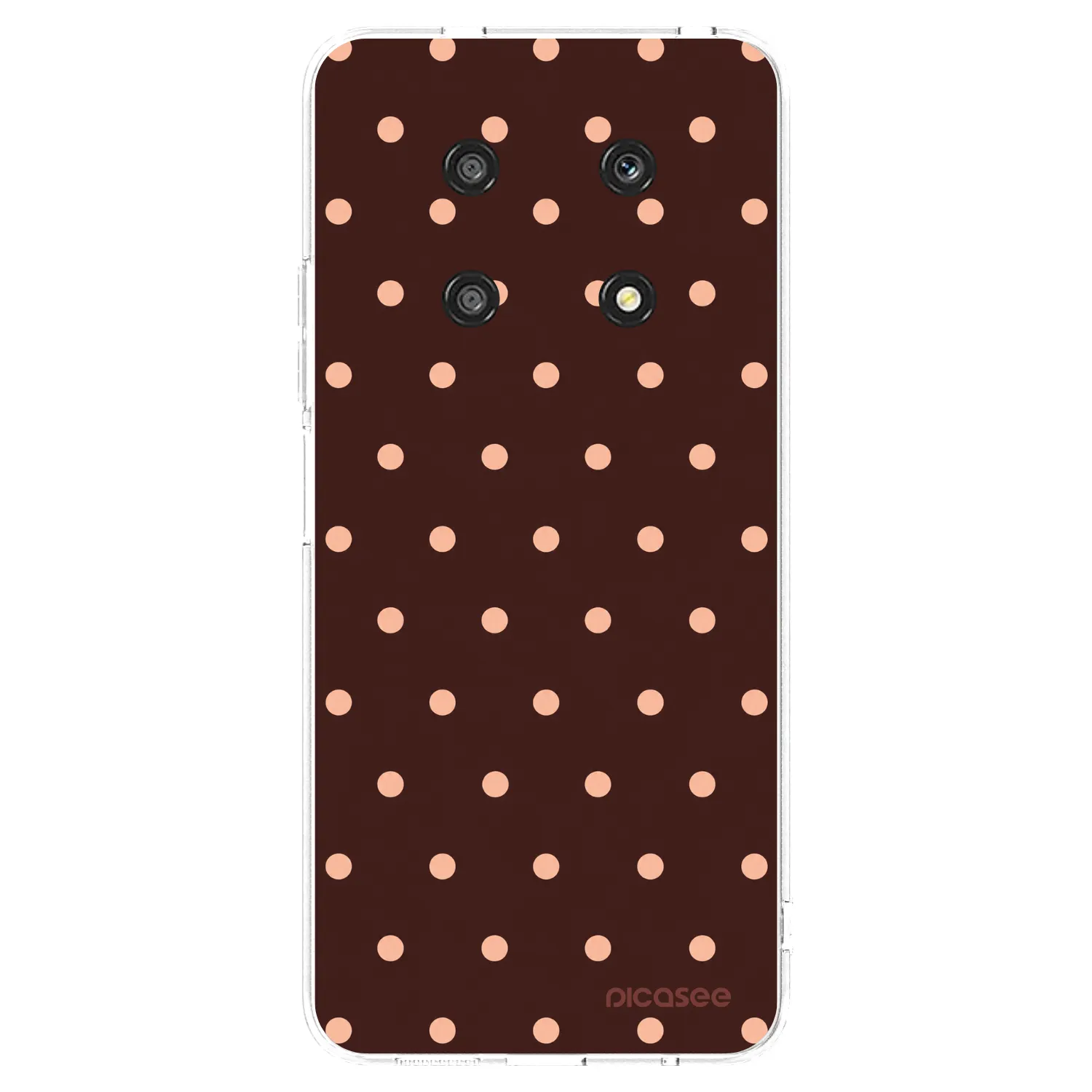 Picasee átlátszó szilikon tok az alábbi mobiltelefonokra Honor Magic4 Lite 5G - Peach Dots & Chocolate