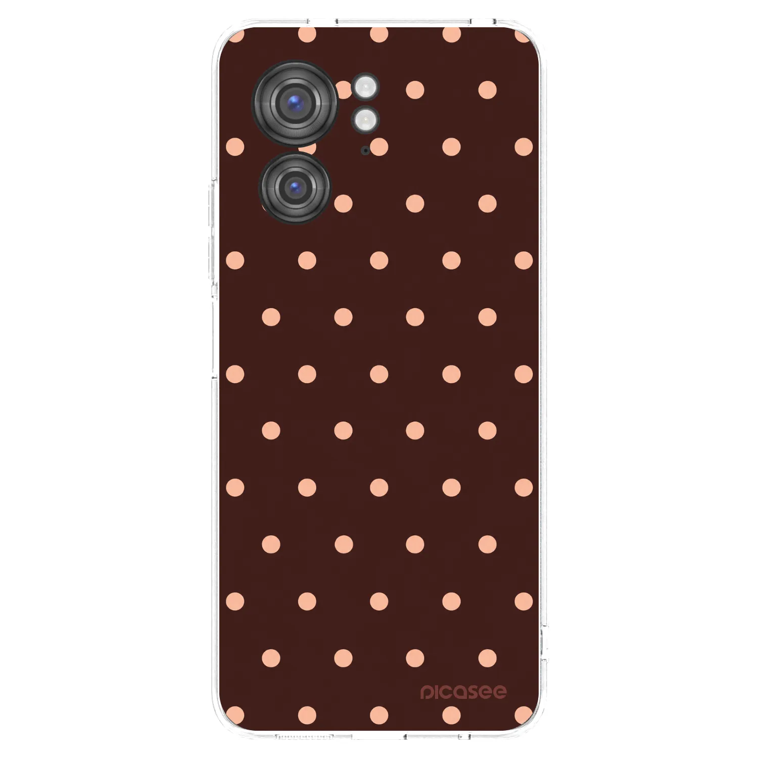 Picasee átlátszó szilikon tok az alábbi mobiltelefonokra Motorola Edge 40 - Peach Dots & Chocolate