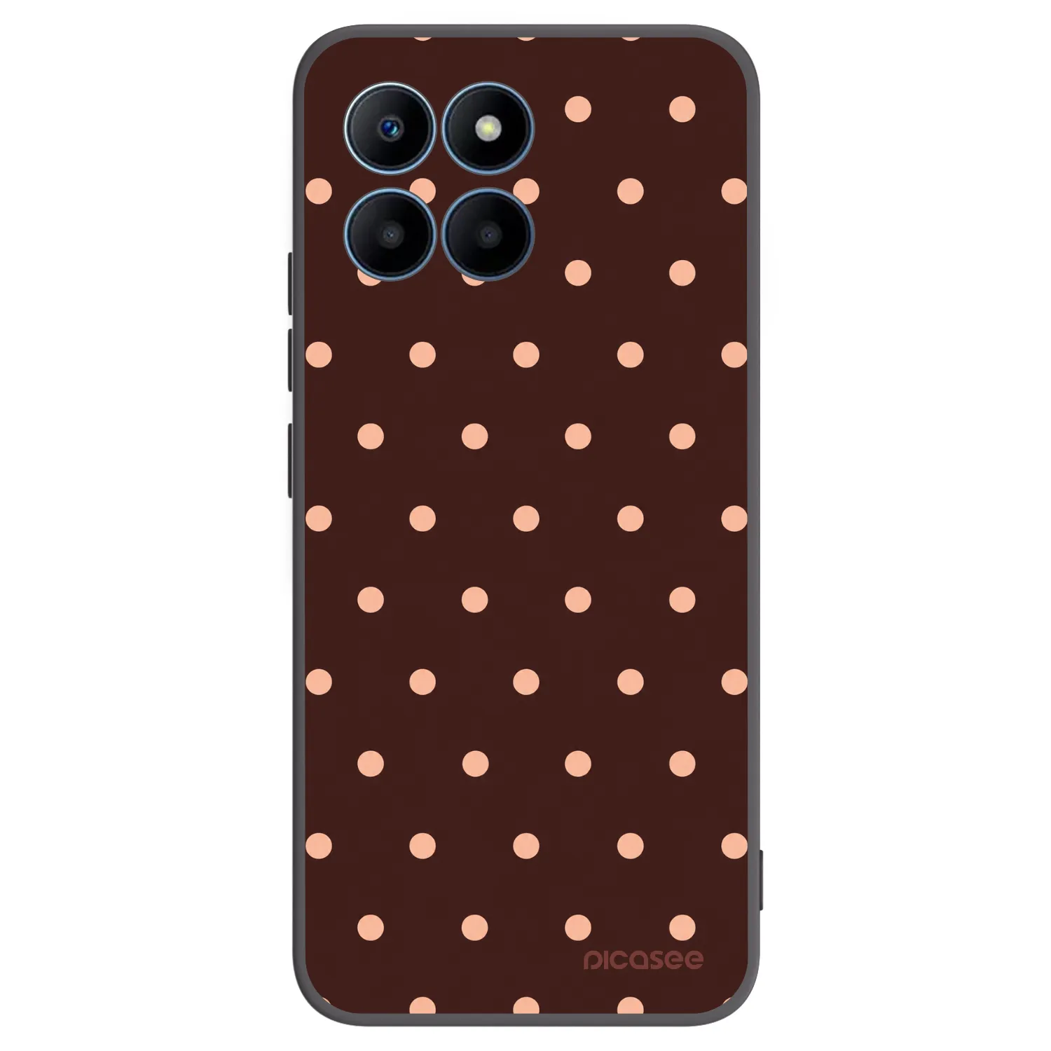 Picasee fekete szilikon tok az alábbi mobiltelefonokra Honor 70 Lite - Peach Dots & Chocolate