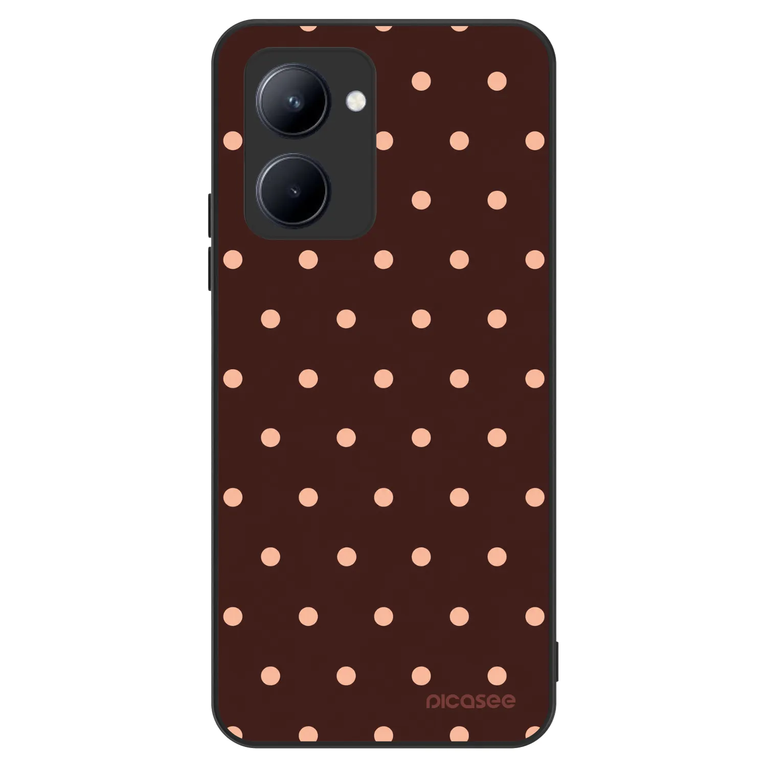 Picasee ULTIMATE CASE Realme C33 (2023) - készülékre - Peach Dots & Chocolate