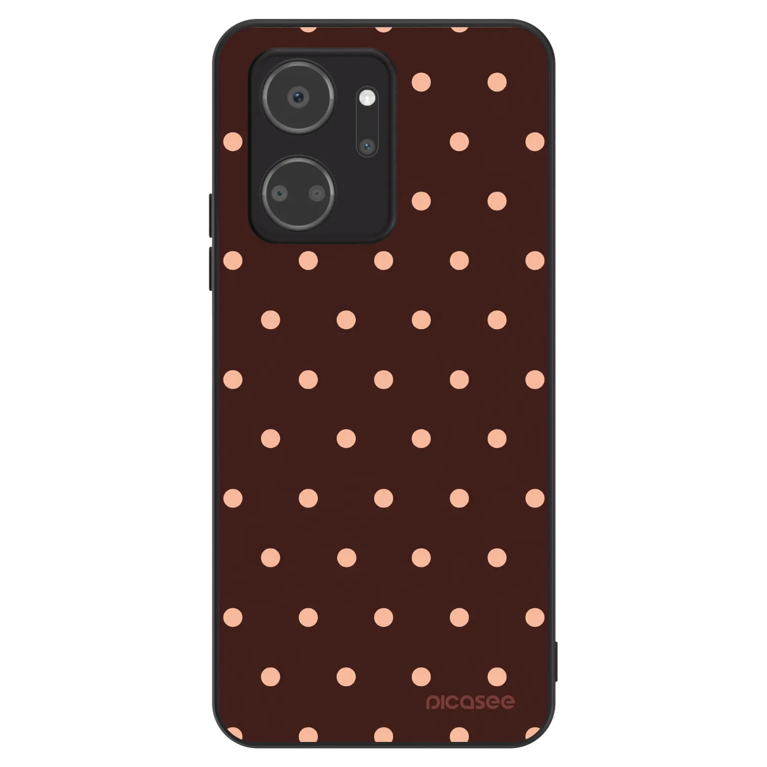 Picasee ULTIMATE CASE Honor X7a - készülékre - Peach Dots & Chocolate