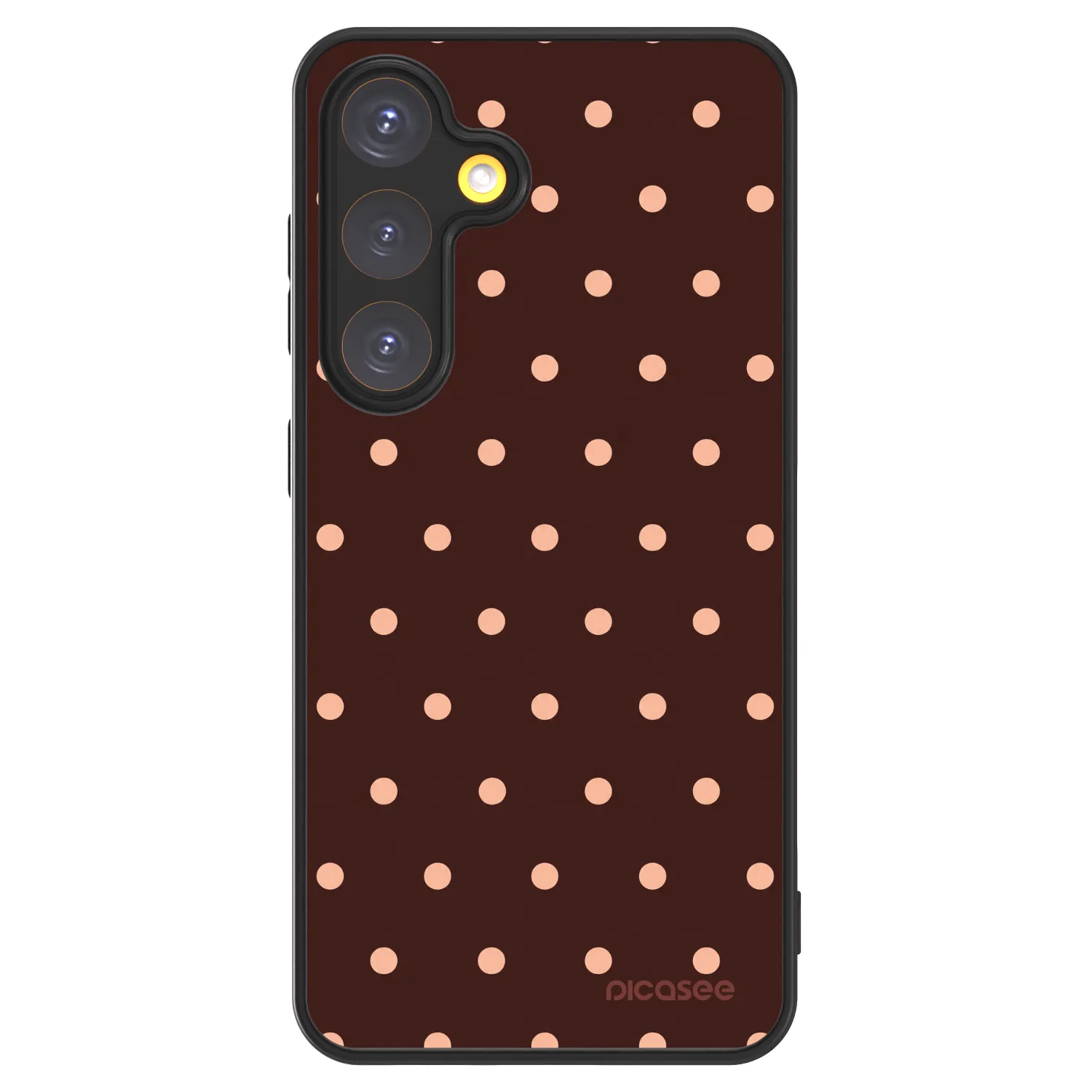 Picasee ULTIMATE CASE PowerShare Samsung Galaxy S24 S921B 5G - készülékre - Peach Dots & Chocolate