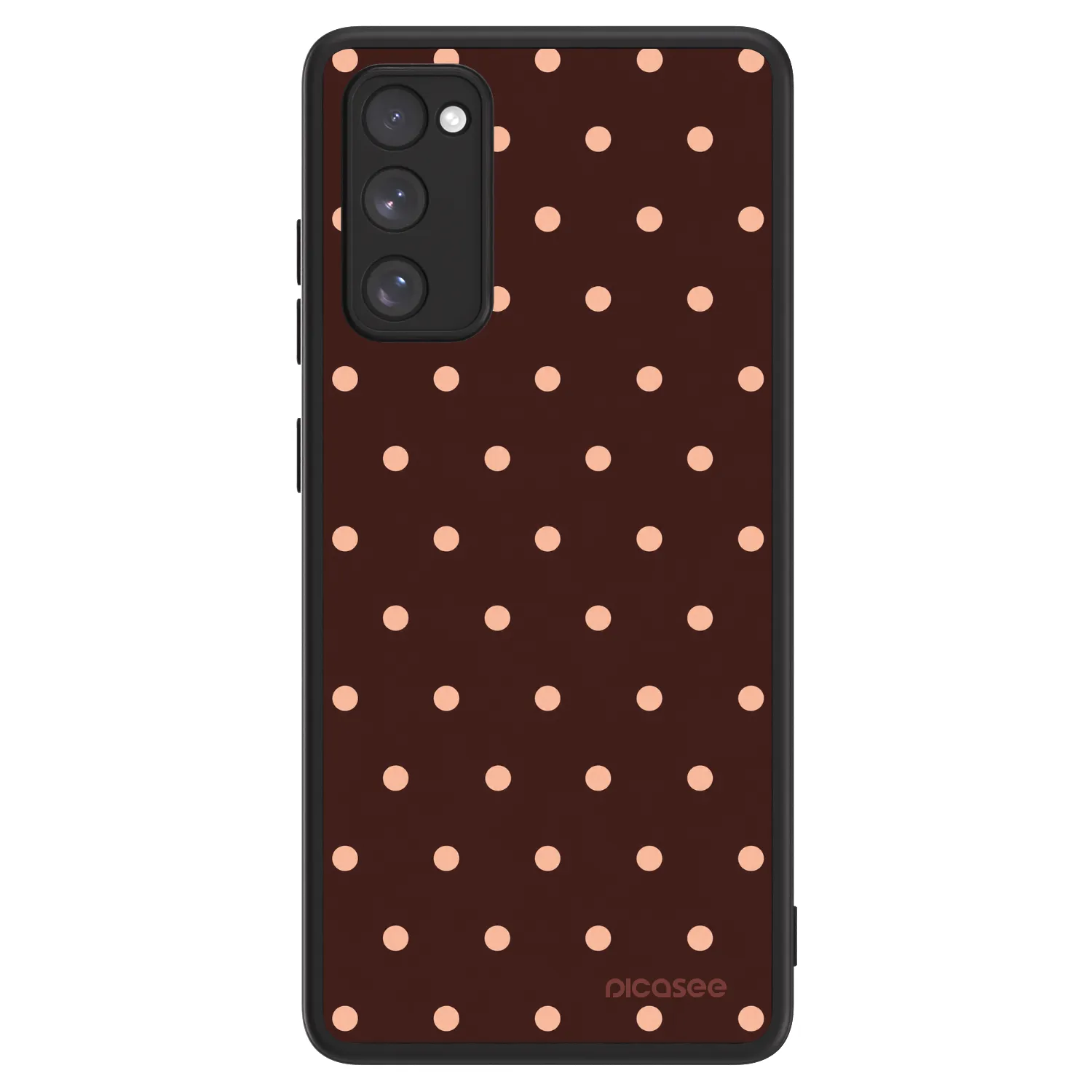 Picasee ULTIMATE CASE PowerShare Samsung Galaxy S20 FE - készülékre - Peach Dots & Chocolate