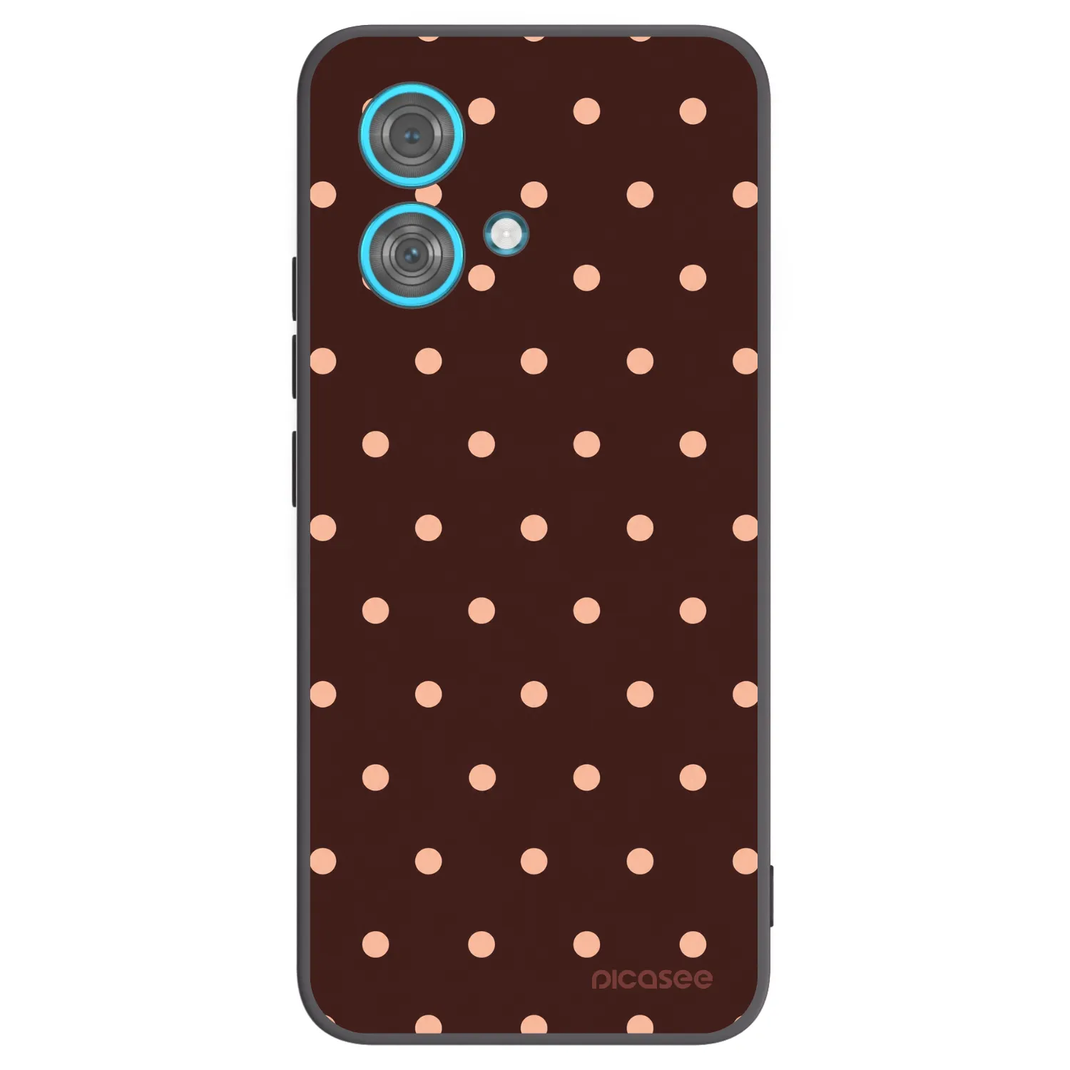Picasee fekete szilikon tok az alábbi mobiltelefonokra Motorola Edge 40 Neo - Peach Dots & Chocolate