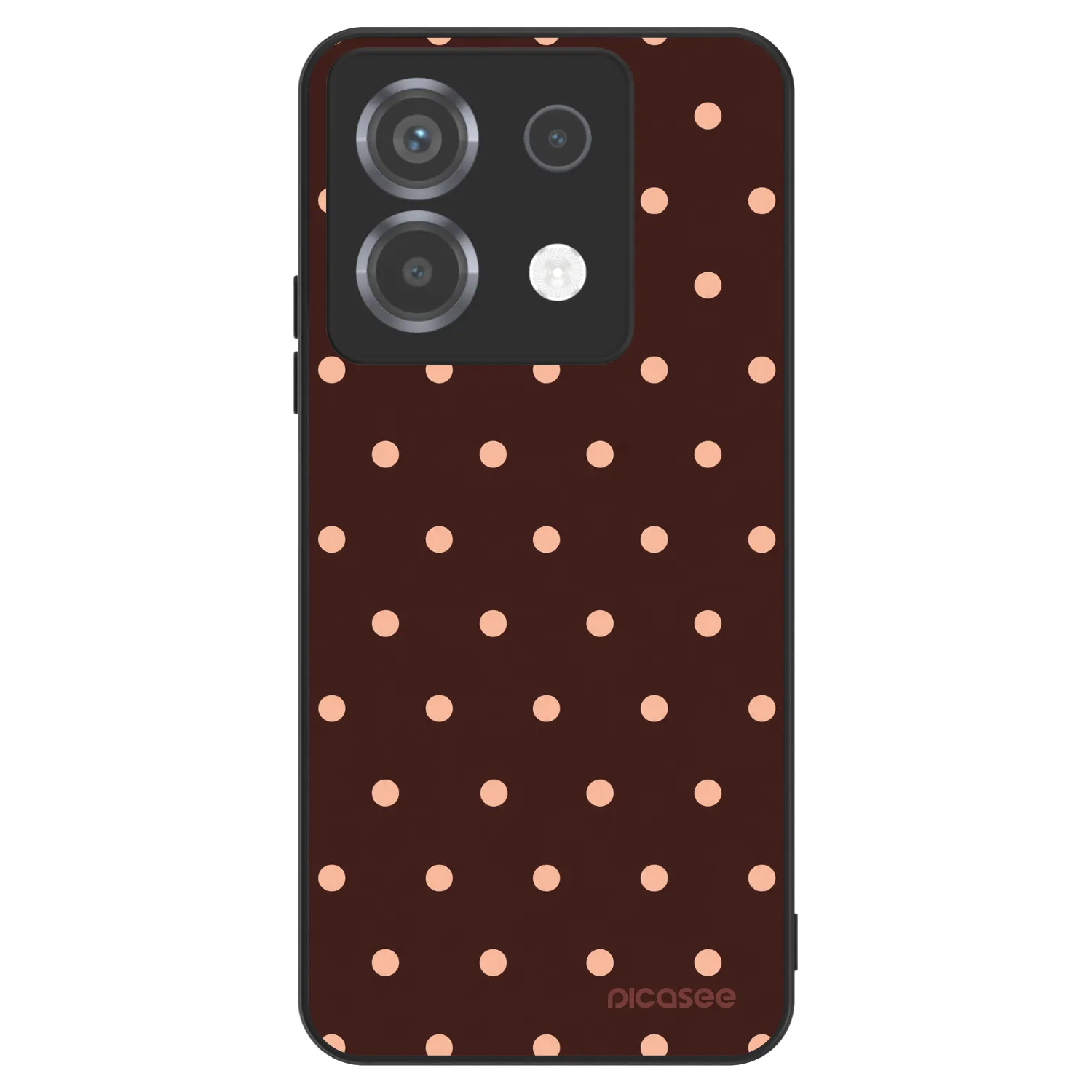Picasee ULTIMATE CASE Xiaomi Poco X6 - készülékre - Peach Dots & Chocolate