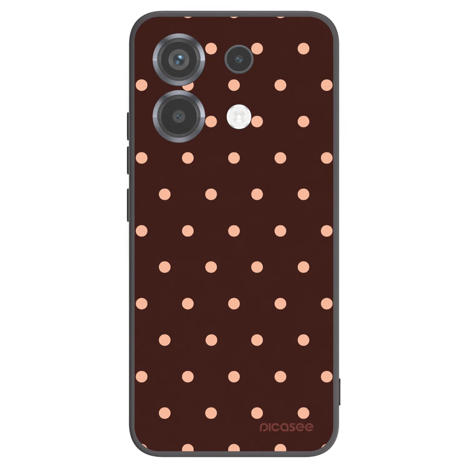 Picasee fekete szilikon tok az alábbi mobiltelefonokra Xiaomi Poco X6 - Peach Dots & Chocolate