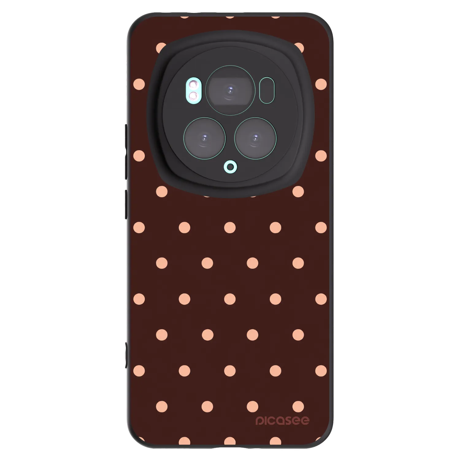 Picasee fekete szilikon tok az alábbi mobiltelefonokra Honor Magic6 Pro - Peach Dots & Chocolate