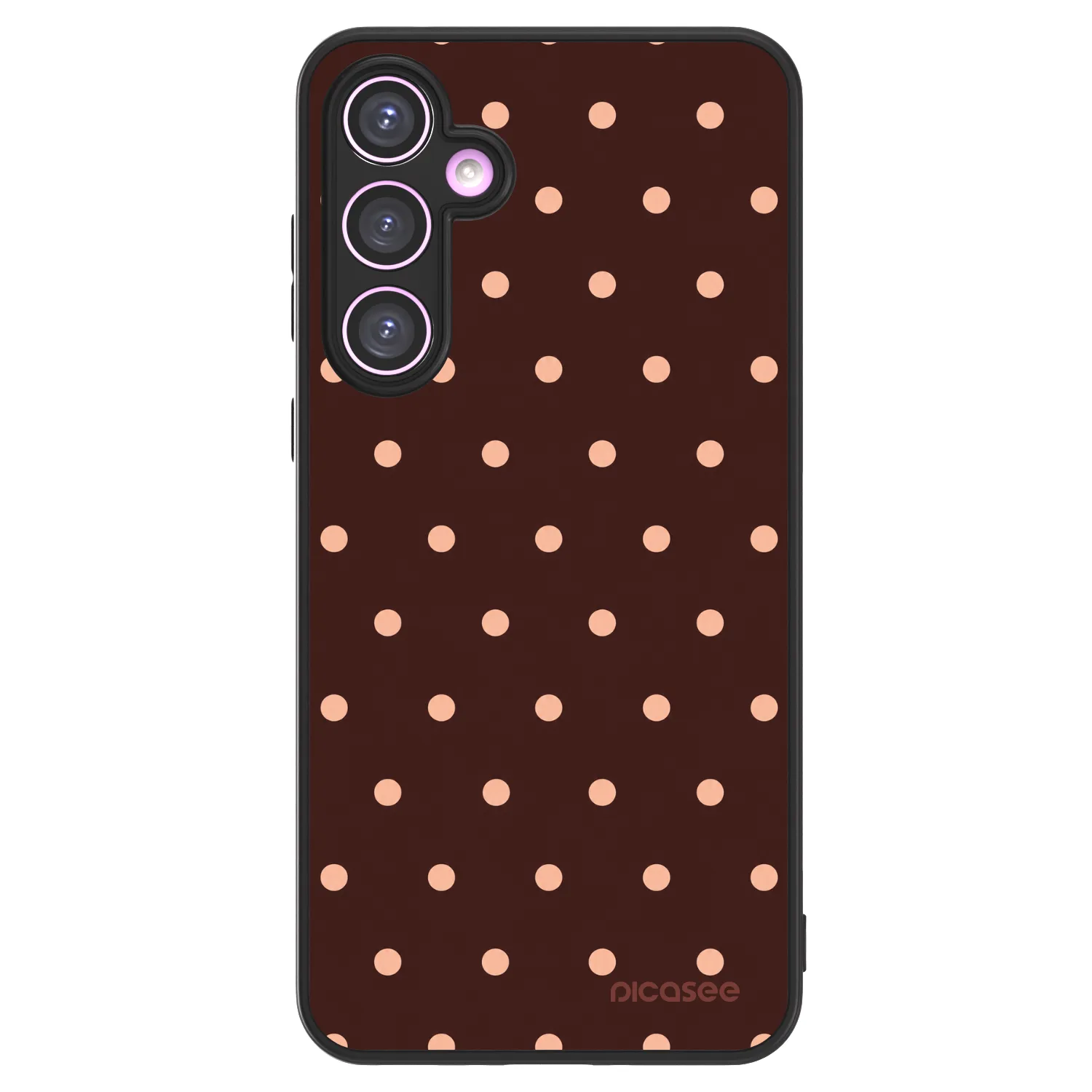 Picasee ULTIMATE CASE Samsung Galaxy A35 5G A356B - készülékre - Peach Dots & Chocolate