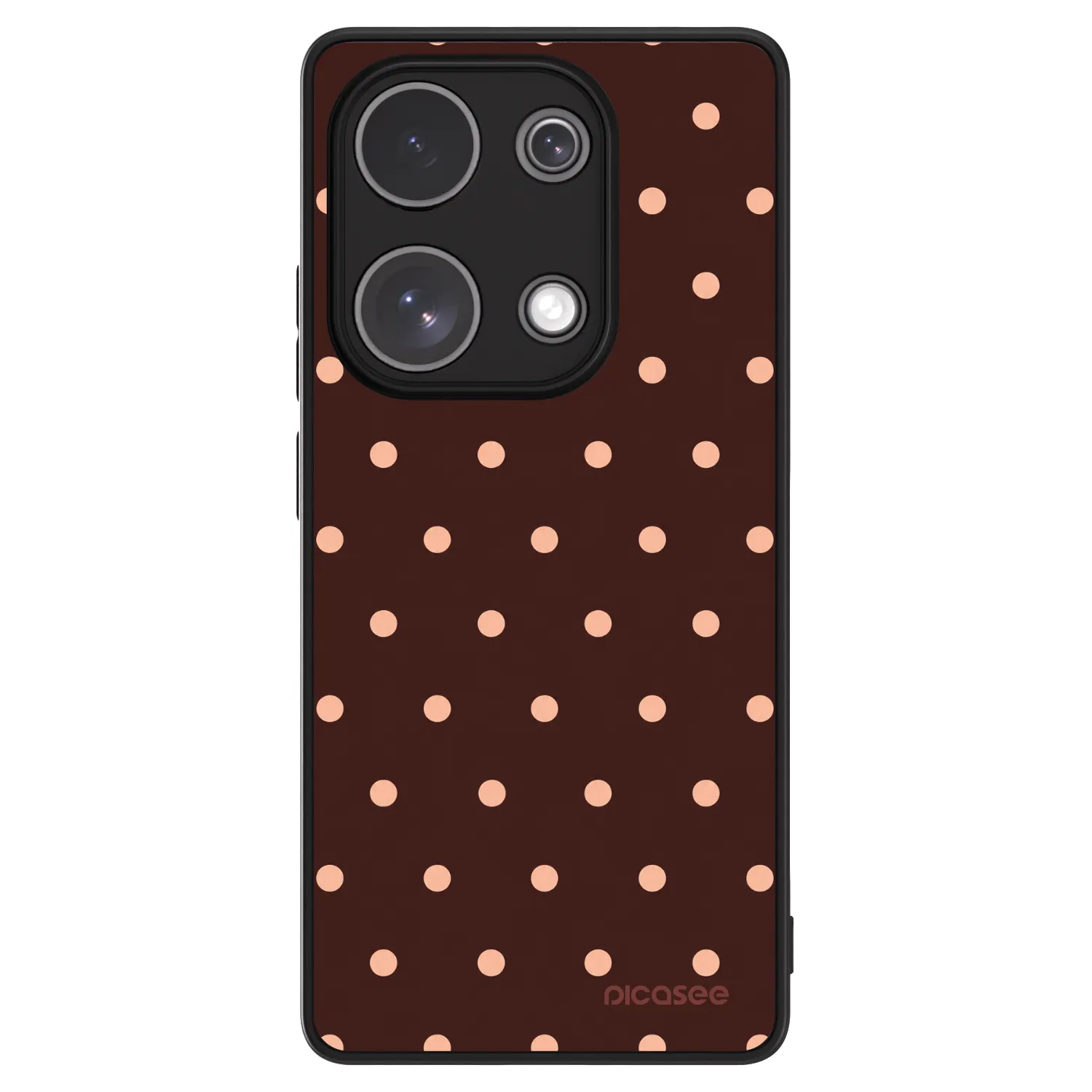 Picasee ULTIMATE CASE Xiaomi Redmi Note 13 Pro 4G - készülékre - Peach Dots & Chocolate