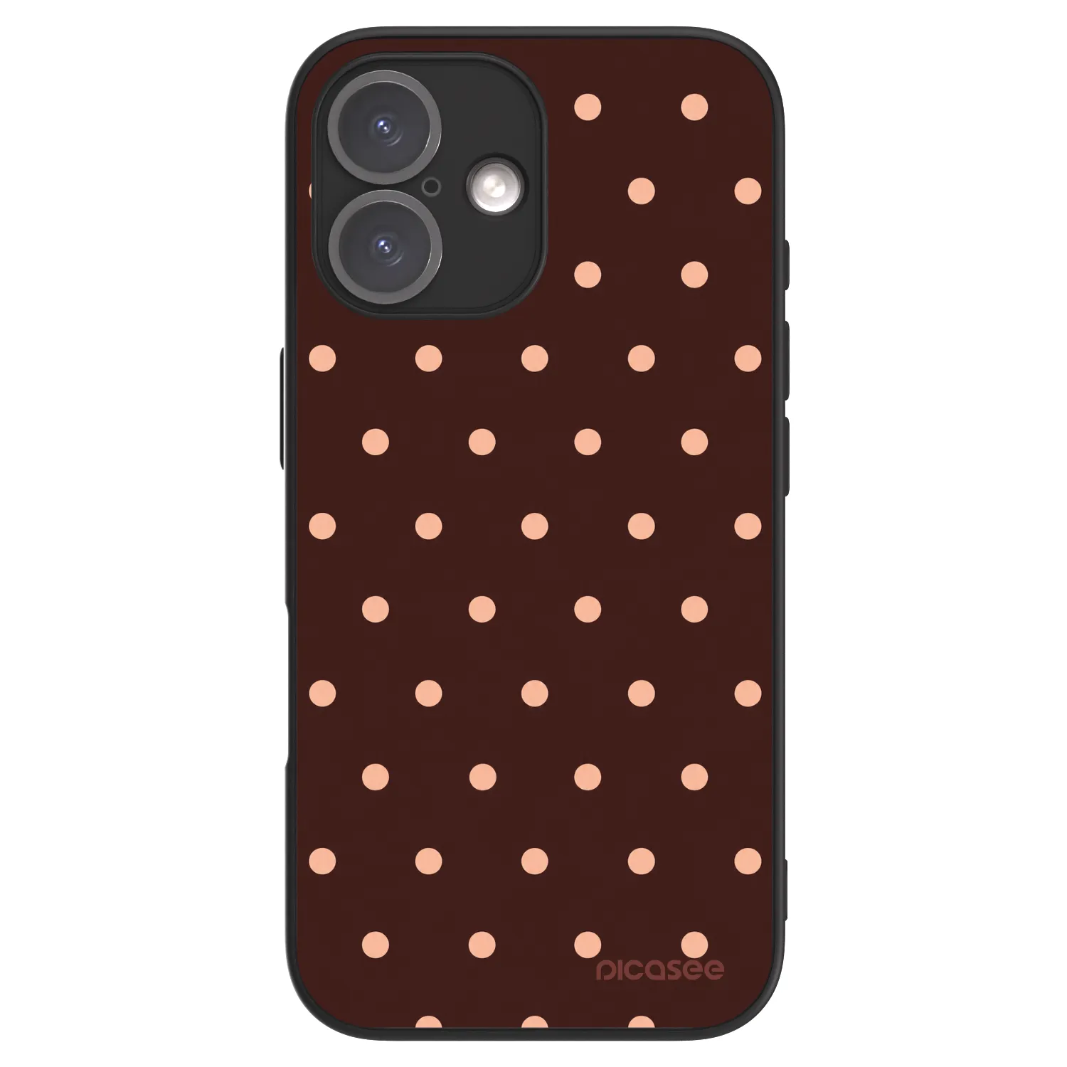 Picasee ULTIMATE CASE MagSafe Apple iPhone 16 - készülékre - Peach Dots & Chocolate