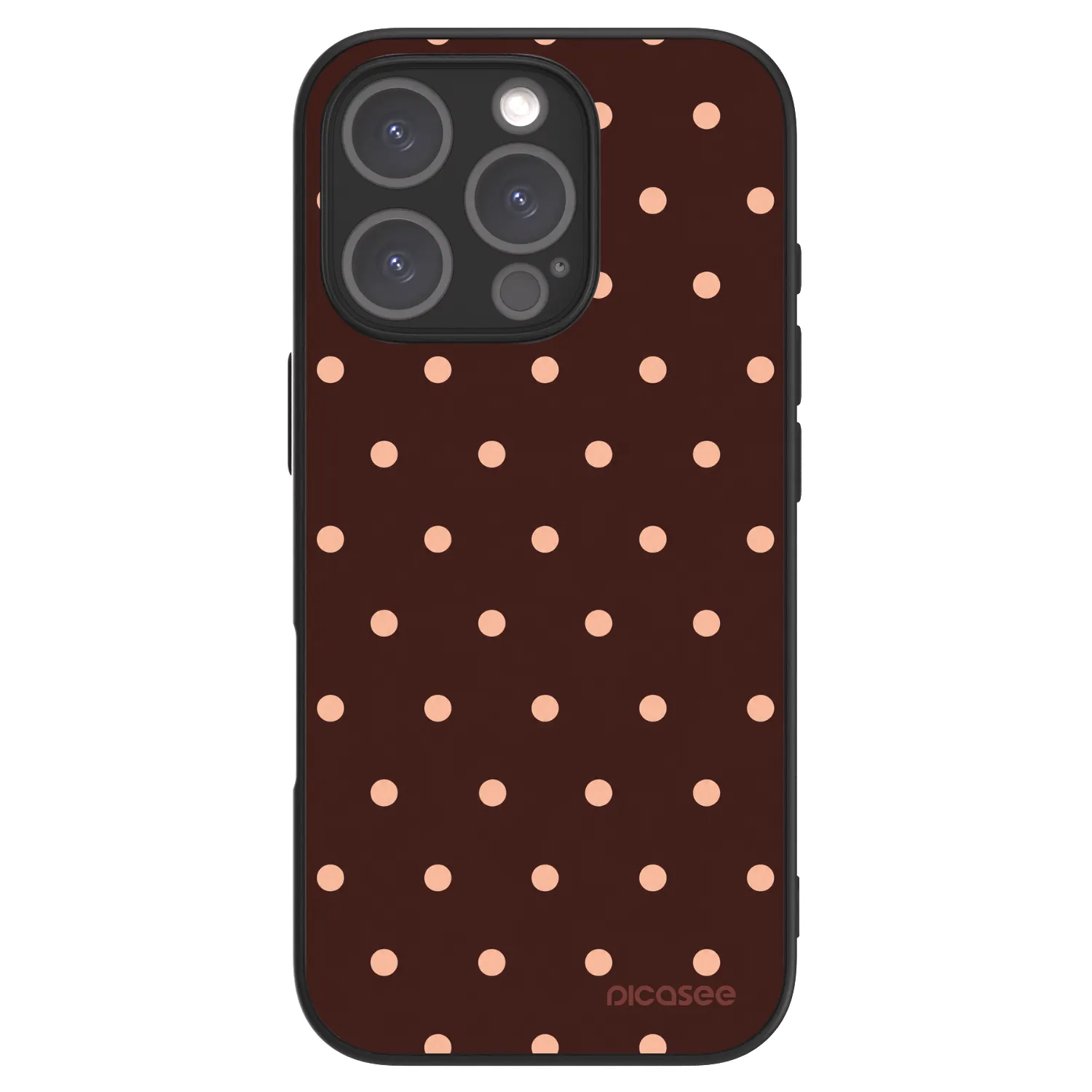 Picasee ULTIMATE CASE Apple iPhone 16 Pro - készülékre - Peach Dots & Chocolate