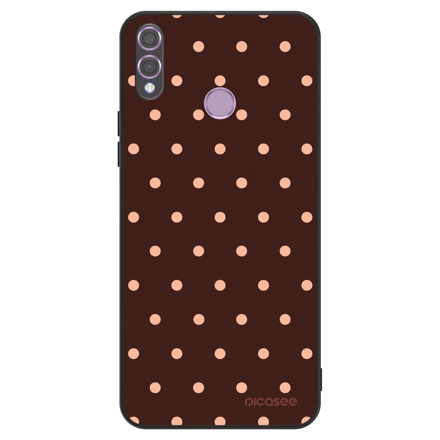 Picasee ULTIMATE CASE Honor 8X - készülékre - Peach Dots & Chocolate