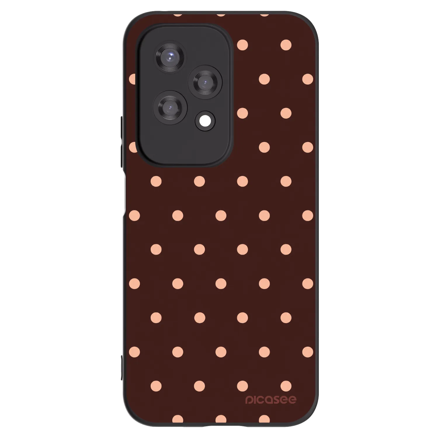 Picasee fekete szilikon tok az alábbi mobiltelefonokra Honor 200 Lite - Peach Dots & Chocolate