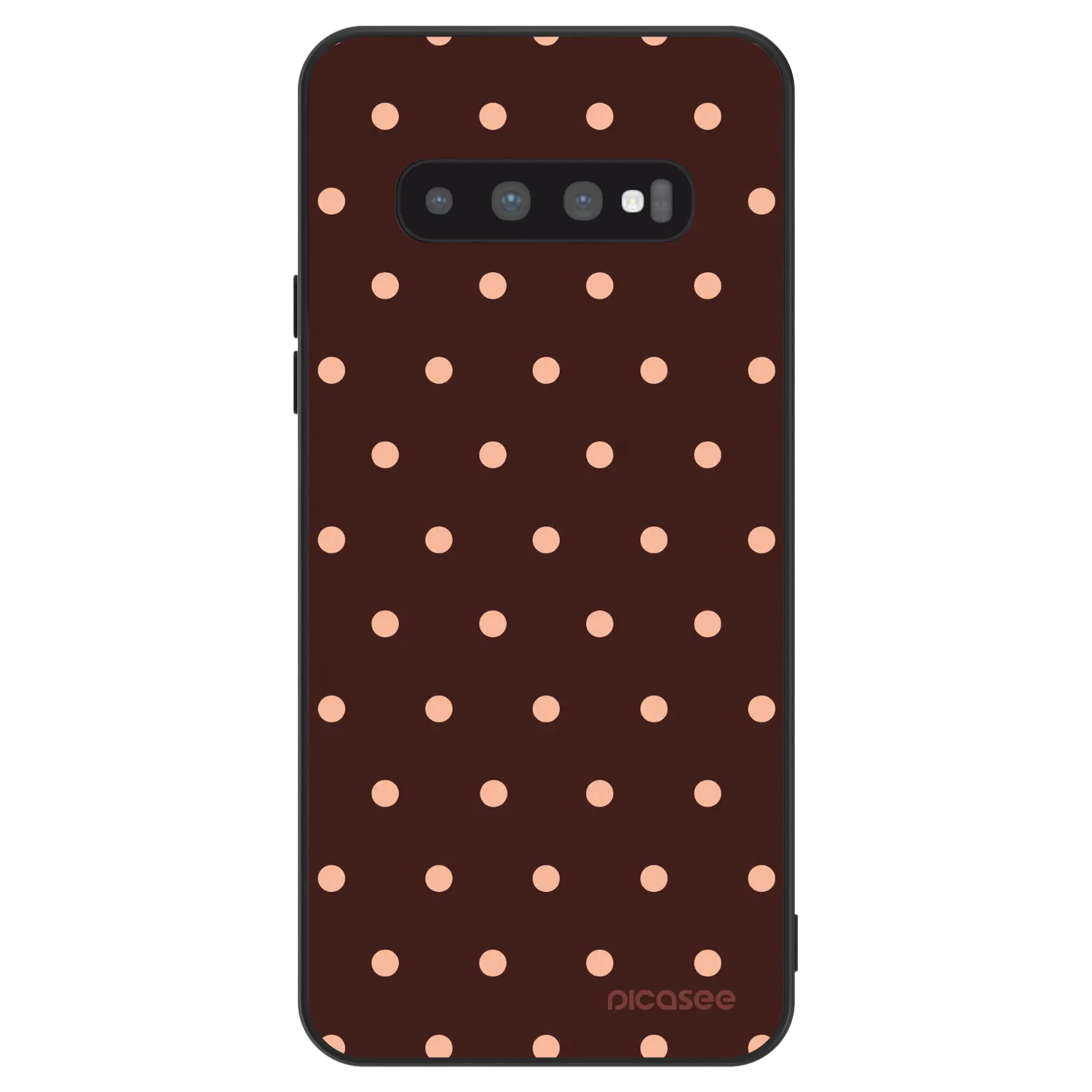 Picasee ULTIMATE CASE Samsung Galaxy S10 Plus G975 - készülékre - Peach Dots & Chocolate
